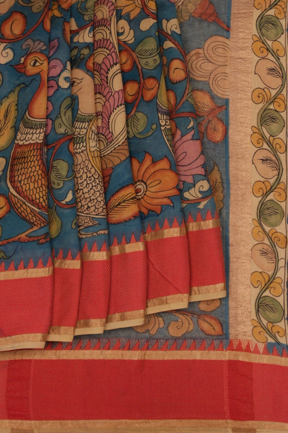 Kalanjali Kalamkari Hand-Painted Saree – Women's