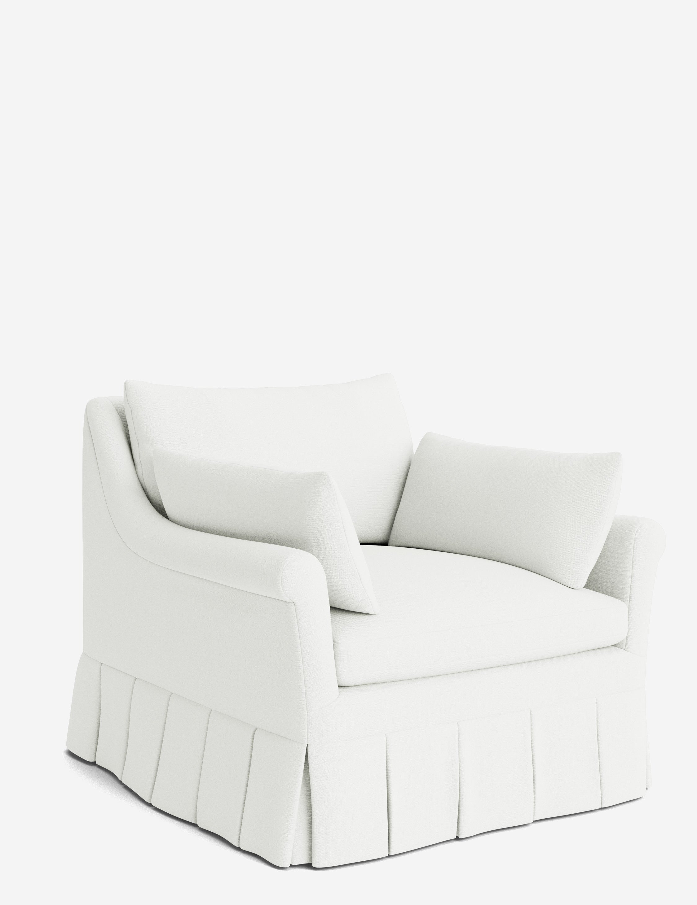 Lulu and Georgia Portola Rolled Arm Luxe Depth Pleated Chair - view 99