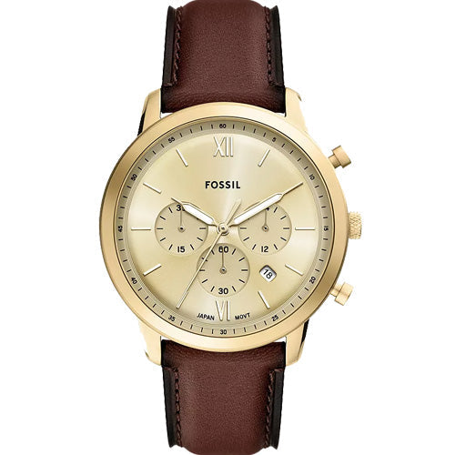 Fossil Neutra Gold Dial Men 44mm FS6113