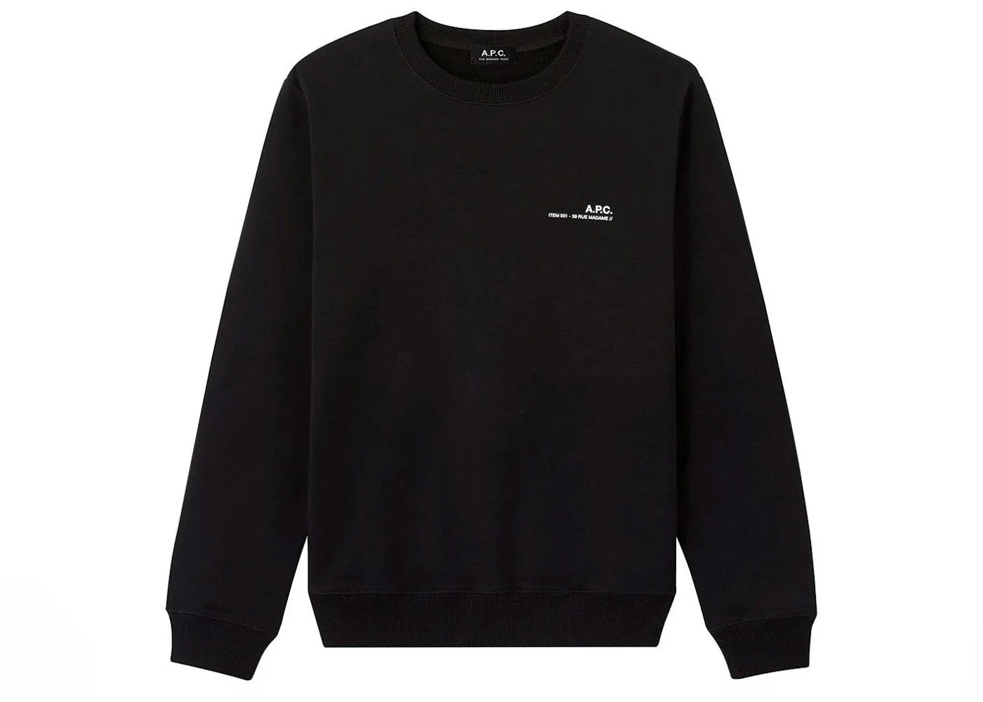 P c item – A.P.C. Item Sweatshirt Black