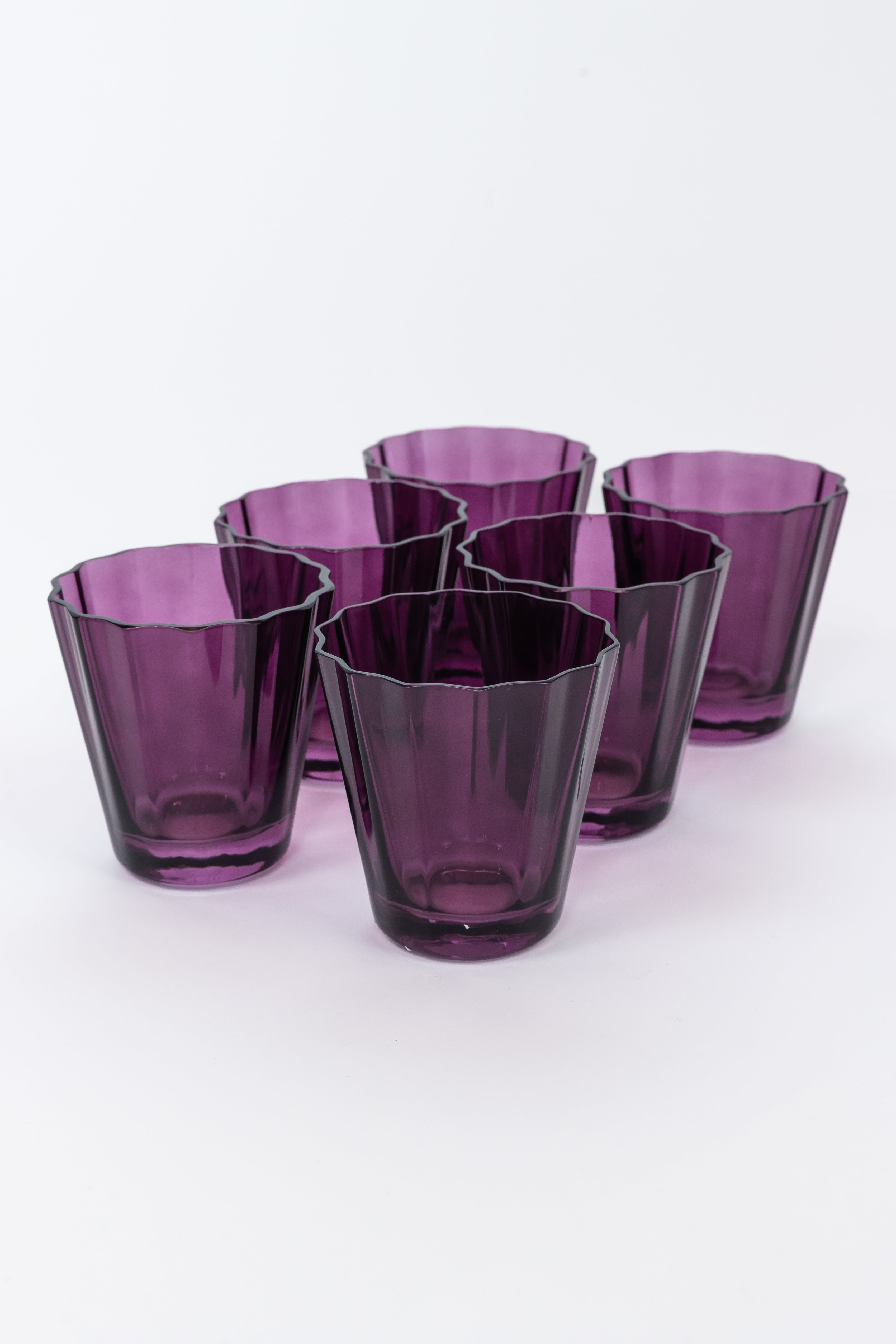 Estelle Colored Glass Estelle Colored Sunday Low Balls - Set of 6 {Amethyst} - view 2