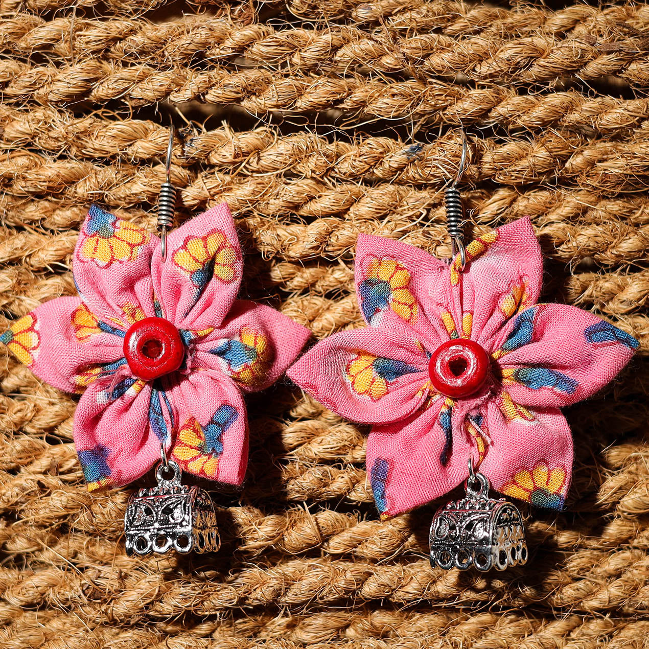JALPARI Anjli Handcrafted GS Fabart Phool Kali Earrings - view 2