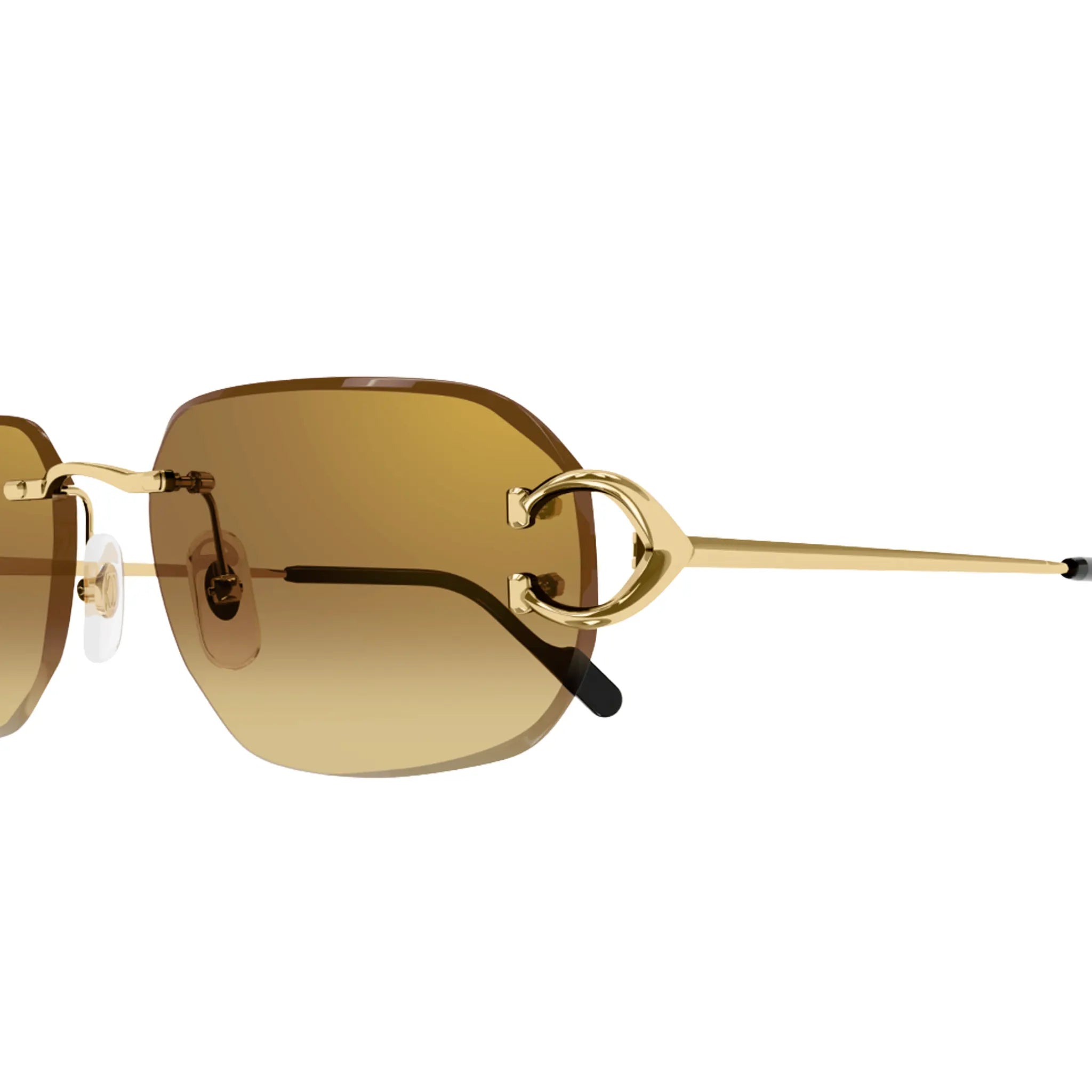 Cartier Eyewear CT0468S-004 Gold Rimless Sunglasses - view 3