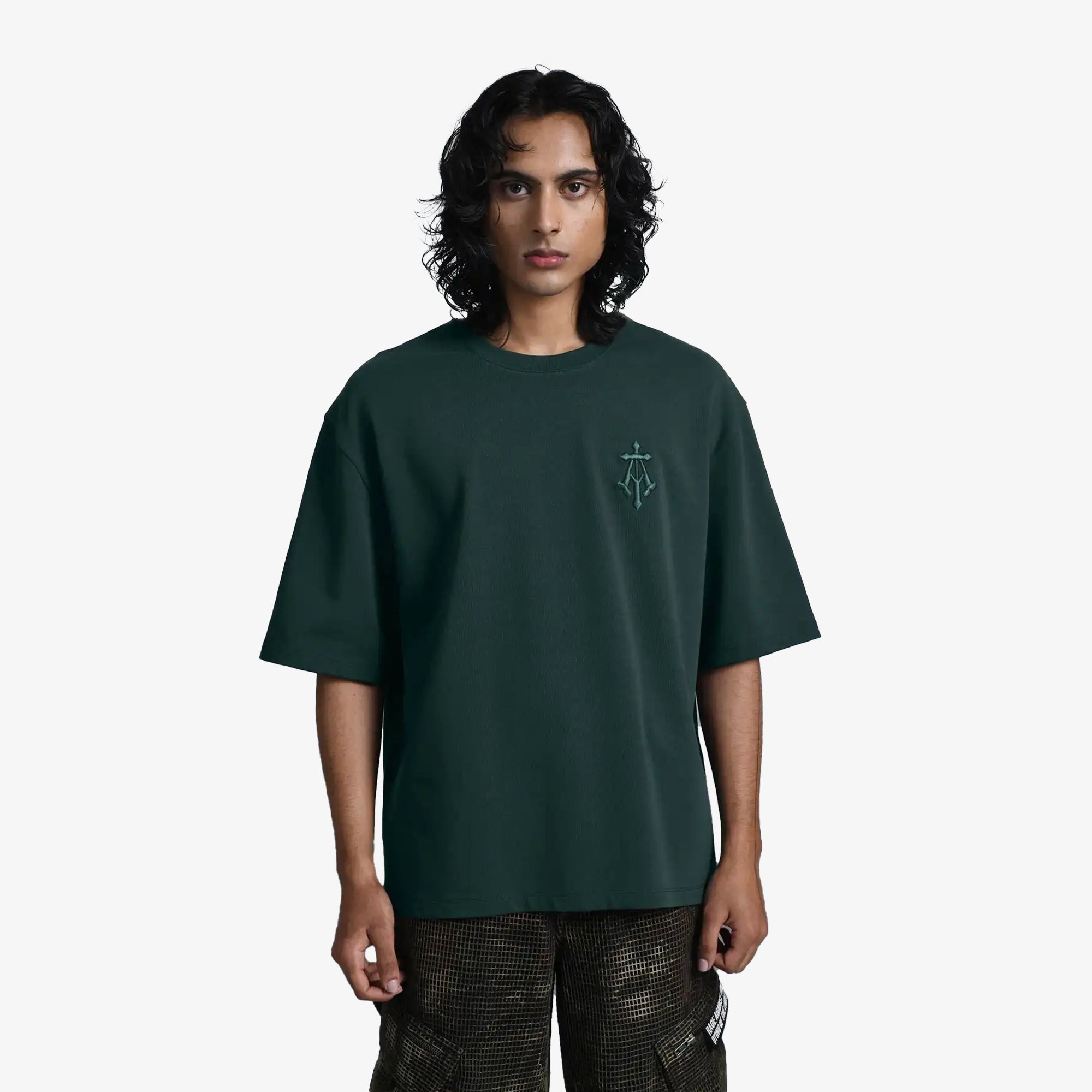 Almost Gods | Alpha Cross Embroidered Tee { Green