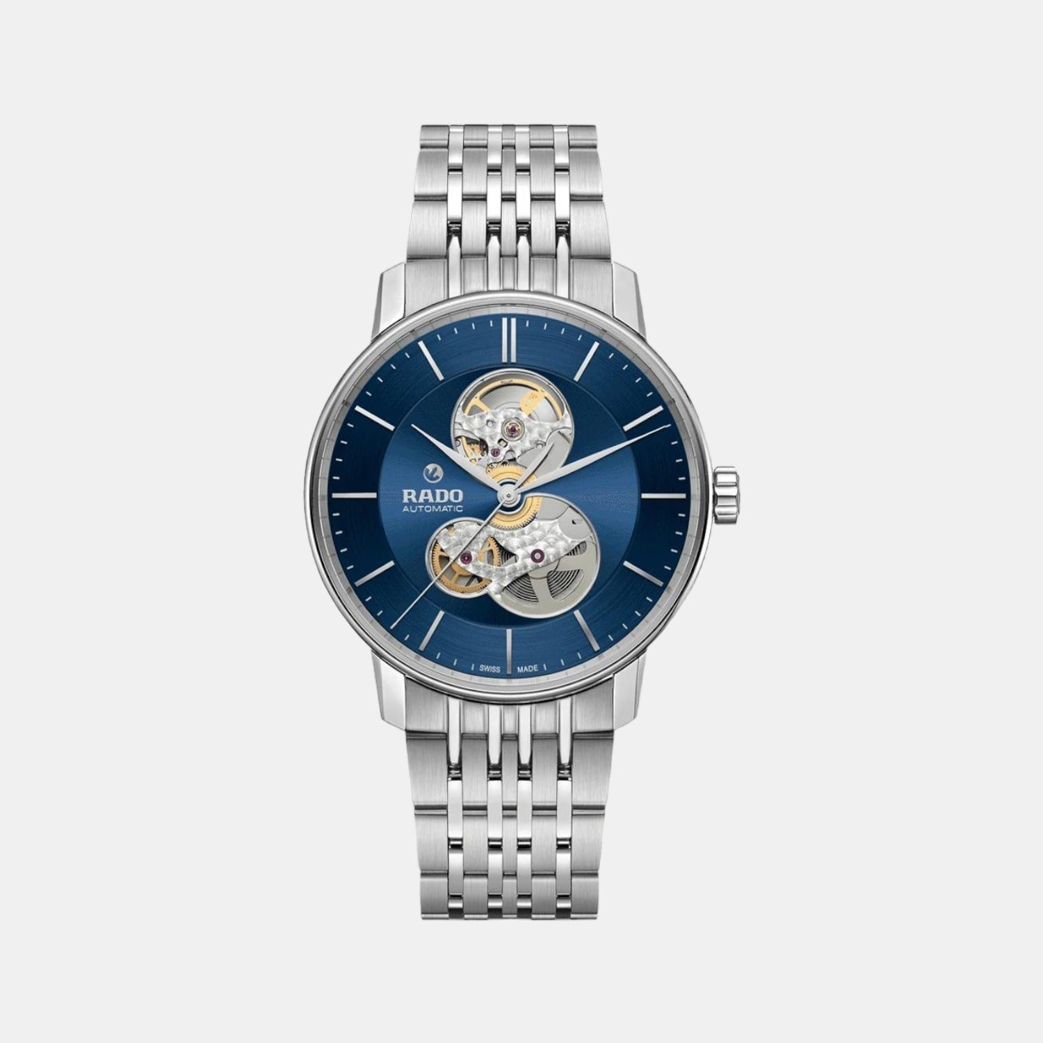 Rado Coupole Women Quartz Blue Dial Analog Stainless Steel Watch R22894203
