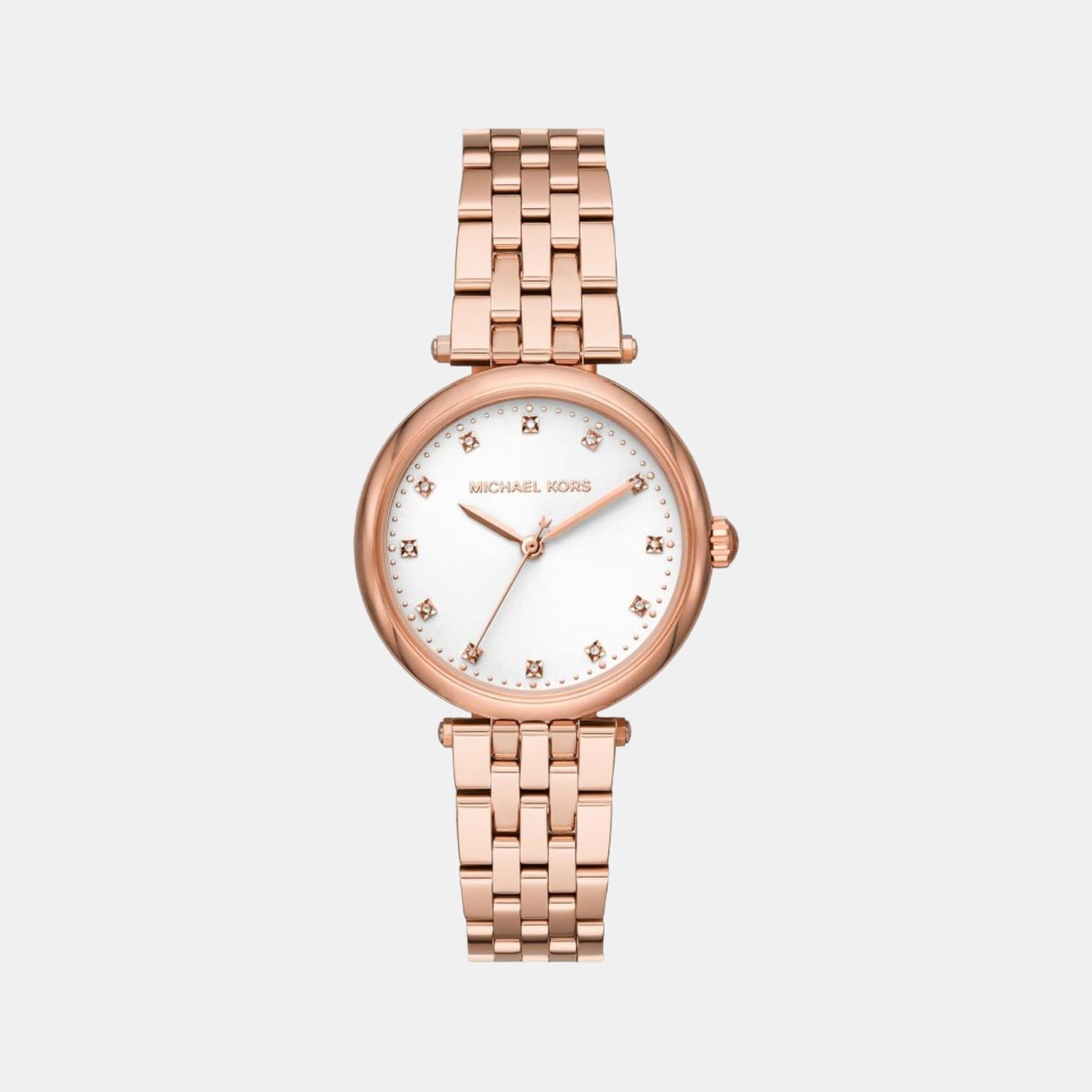 Michael Kors Diamond Darci Women Quartz White Dial Analog Stainless Steel Watch MK4568