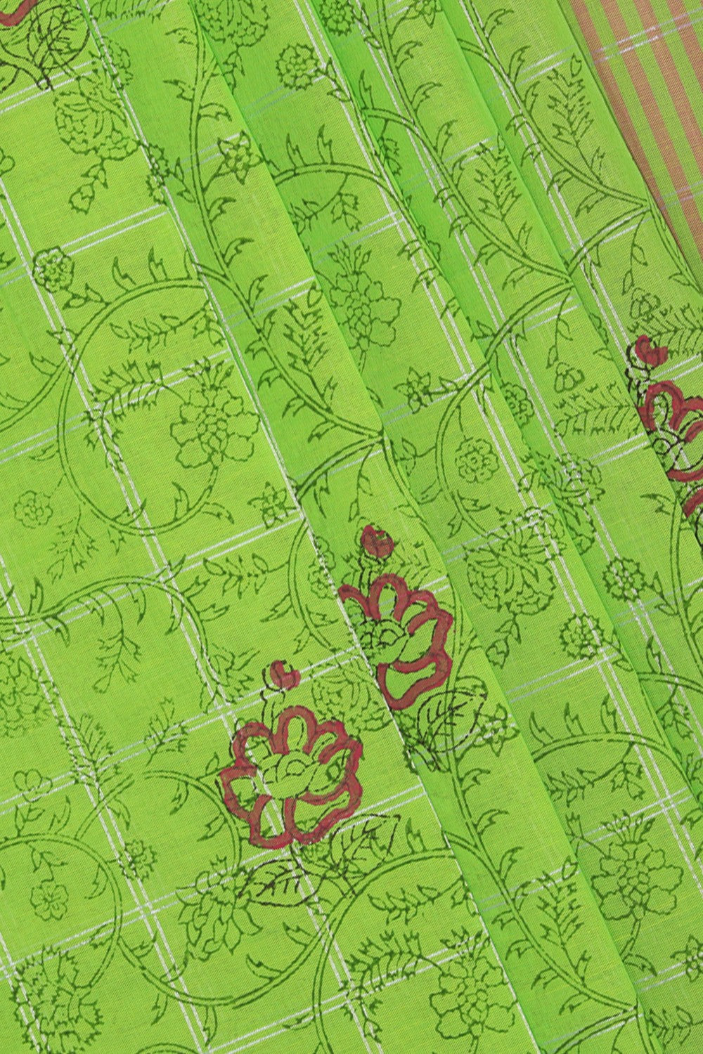 Kalanjali Ethnics Hand block printed cotton saree - view 2