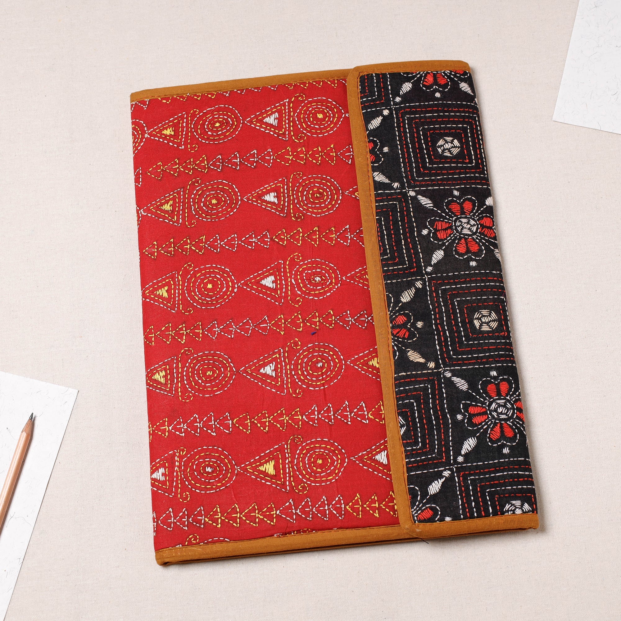 ASALKAAR Bengal Kantha Work Handcrafted File Folder