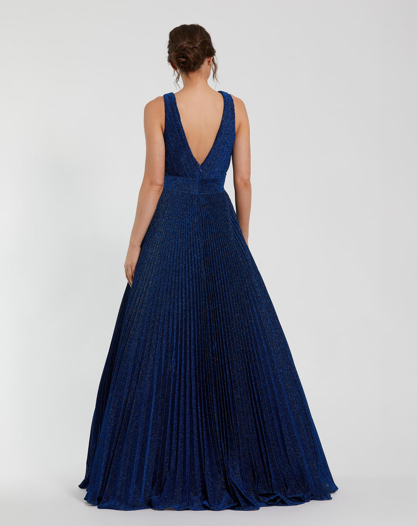 Mac Duggal 30773 Pleated Long Formal A Line Prom Dress - view 2