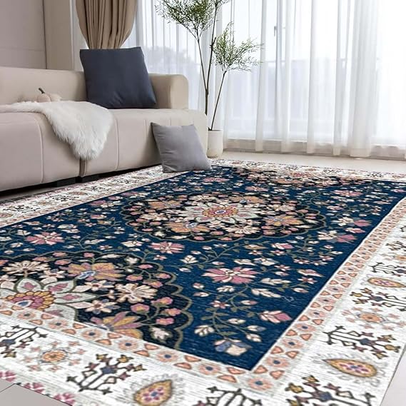 Urban Space Home Furnishing Digital Printed Premium Chenille Floor Carpet Mat, Super Soft Rug with Anti-Skid Backing, Modern Persian Carpet - CR001 - view 2