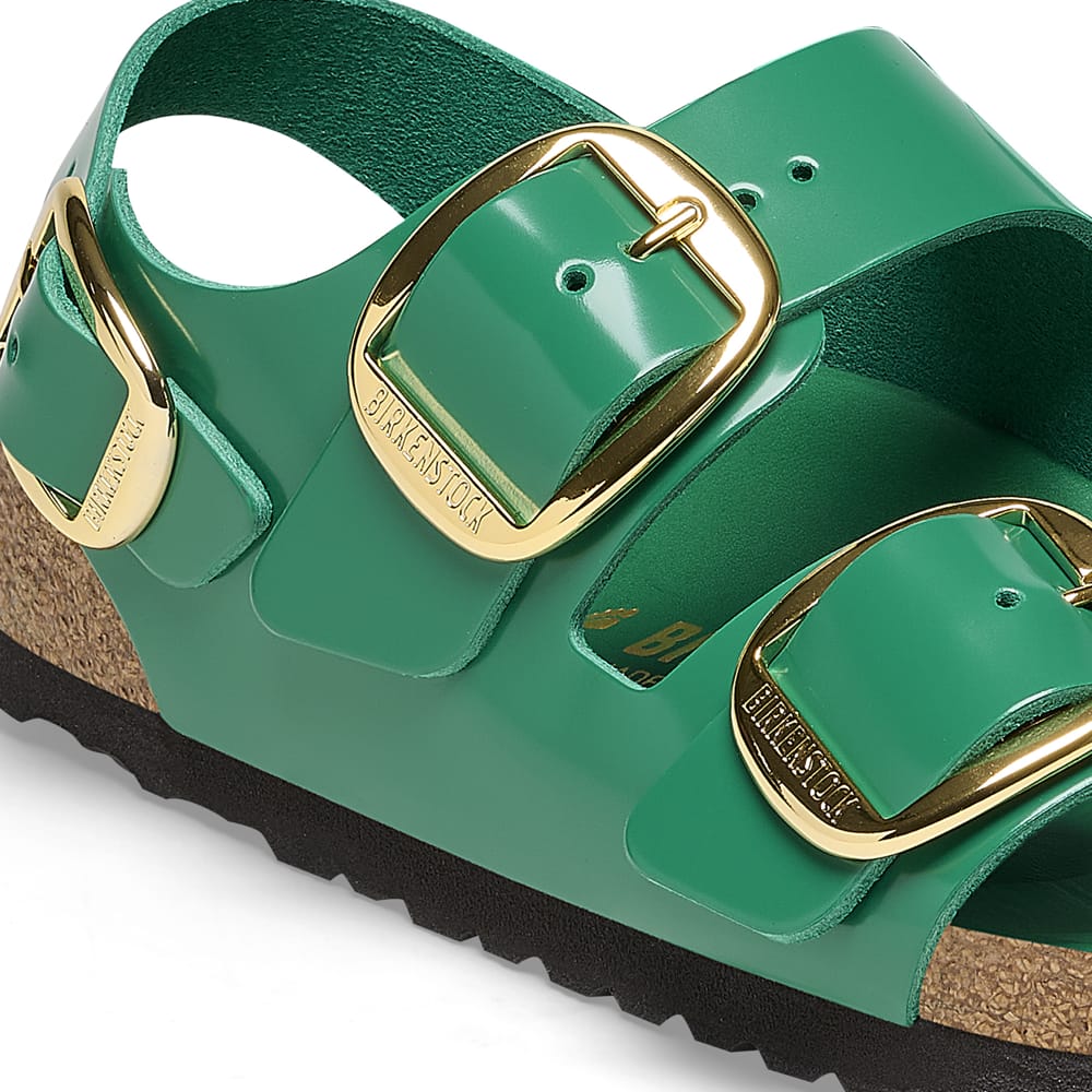Birkenstock Milano Big Buckle Natural Leather Patent - view 5