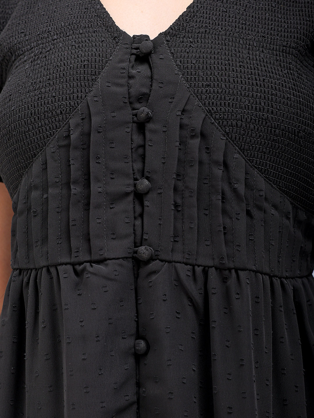 Freehand By The Indian Garage Co Women's Textured Fit and Flare Tiered Dress - view 5