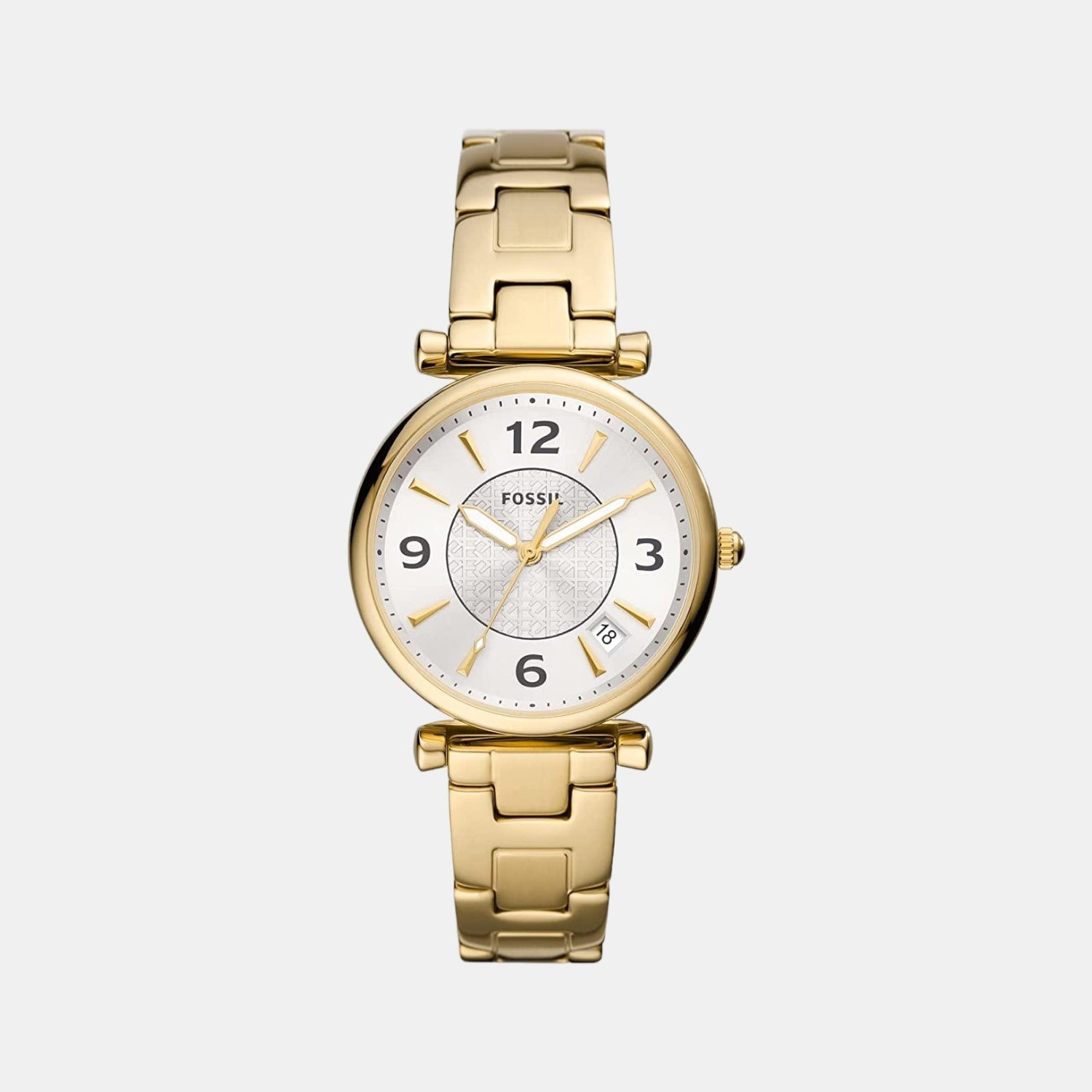 Fossil Carlie Women Quartz Silver Dial Analog Stainless Steel Watch ES5159