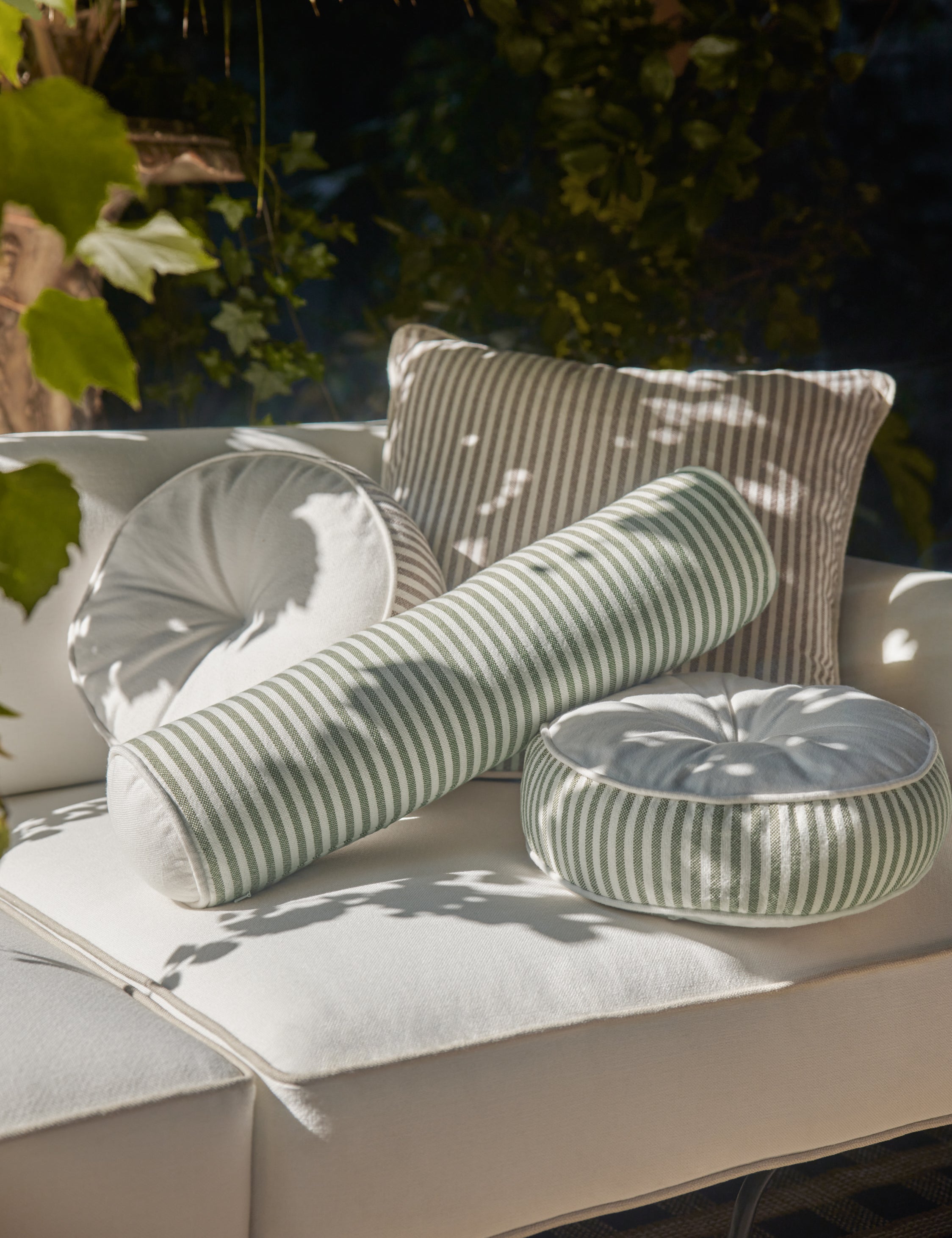 Lulu and Georgia Littu Indoor / Outdoor Striped Bolster Pillow by Sarah Sherman Samuel - view 9