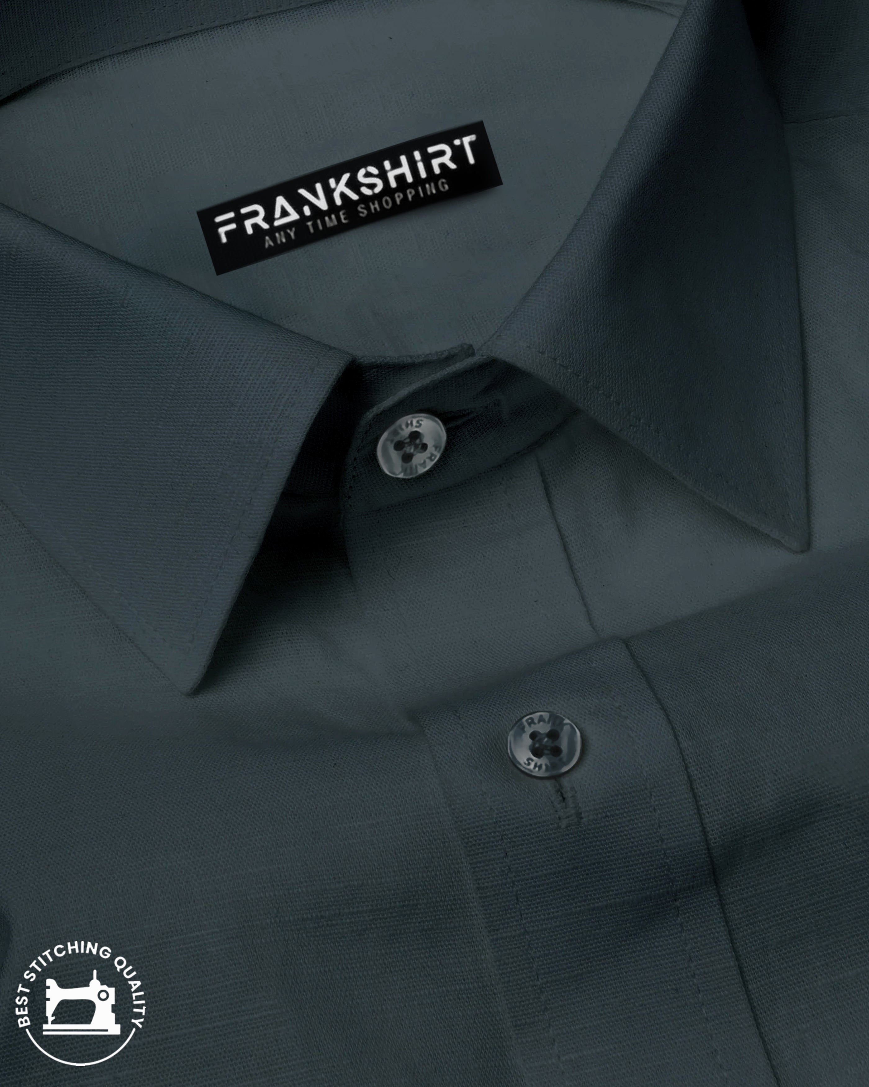 BlackTree Dark Grey I Formal Shirt I Regular Fit I 100% Cotton Shirt - view 2