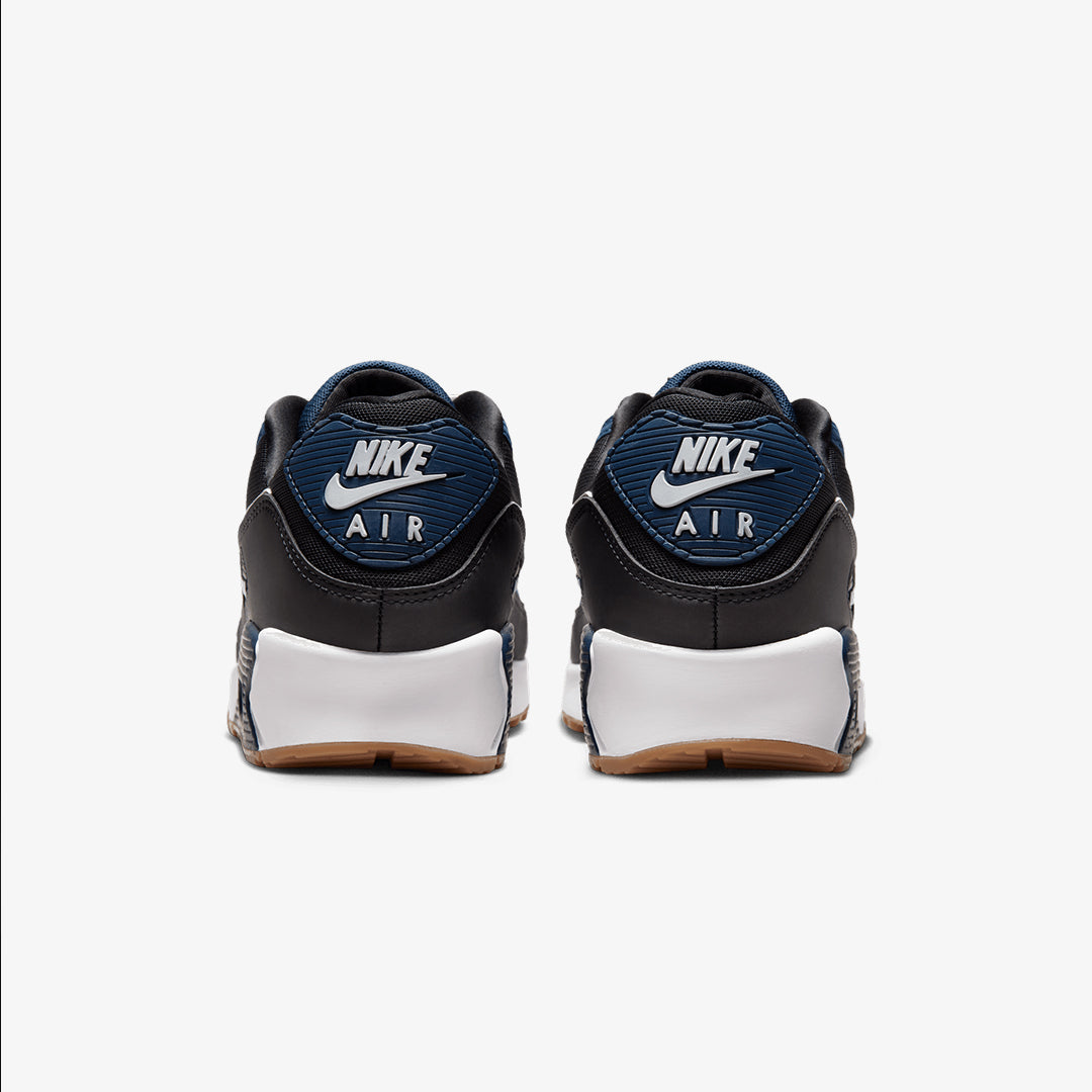 Nike | AIR MAX 90 { MIDNIGHT NAVY/WHITE-BLACK-GUM MED BROWN - view 2