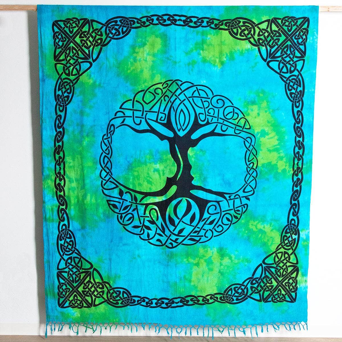 Tiny Rituals Celtic Tree of Life Tie Dye Tapestry w/Fringe - view 2