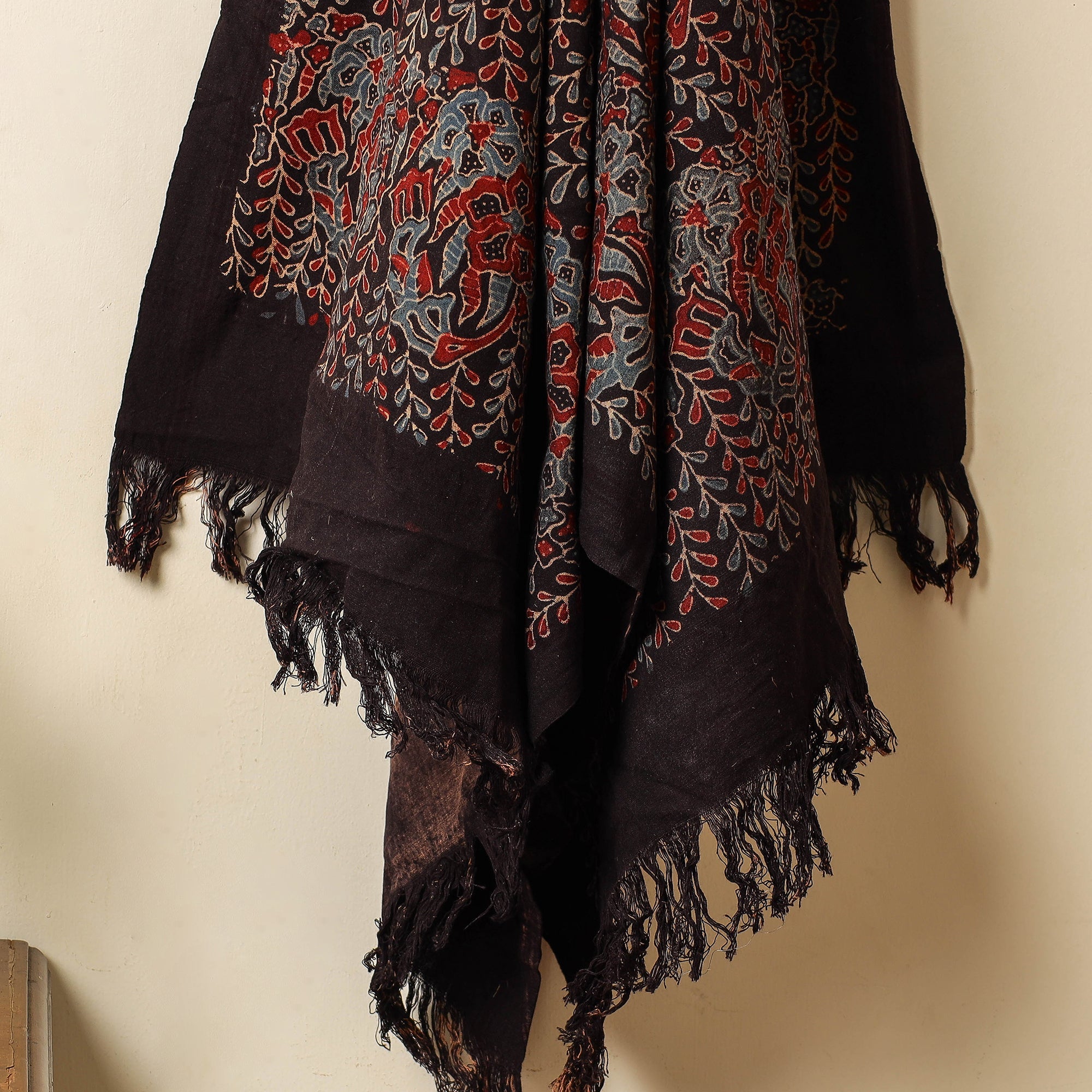 KACHCHH JI CHHAAP Black - Block Print Cotton Ajrakh Handloom Towel - view 2