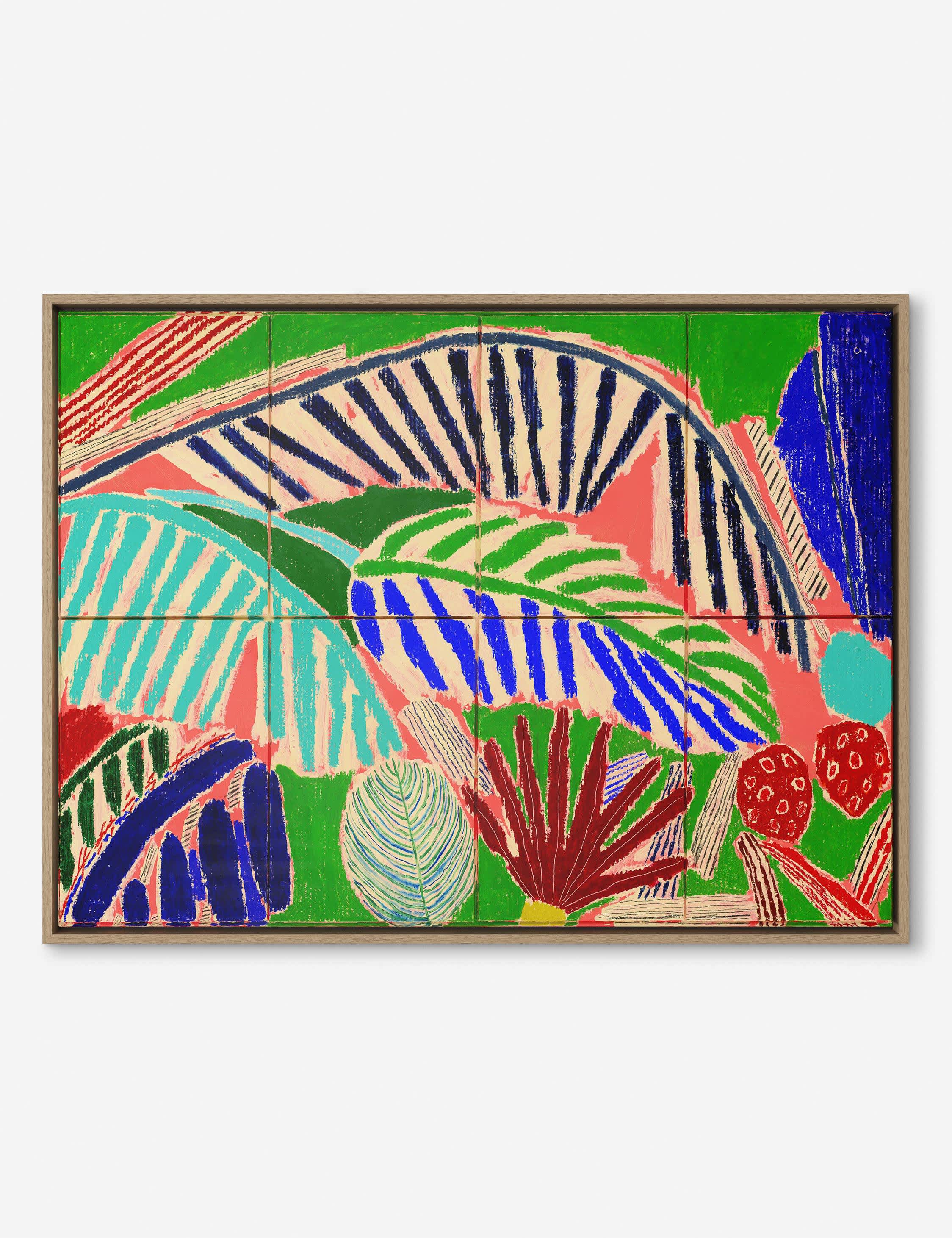 Lulu and Georgia Leaves Wide Wall Art by Rosa Roberts