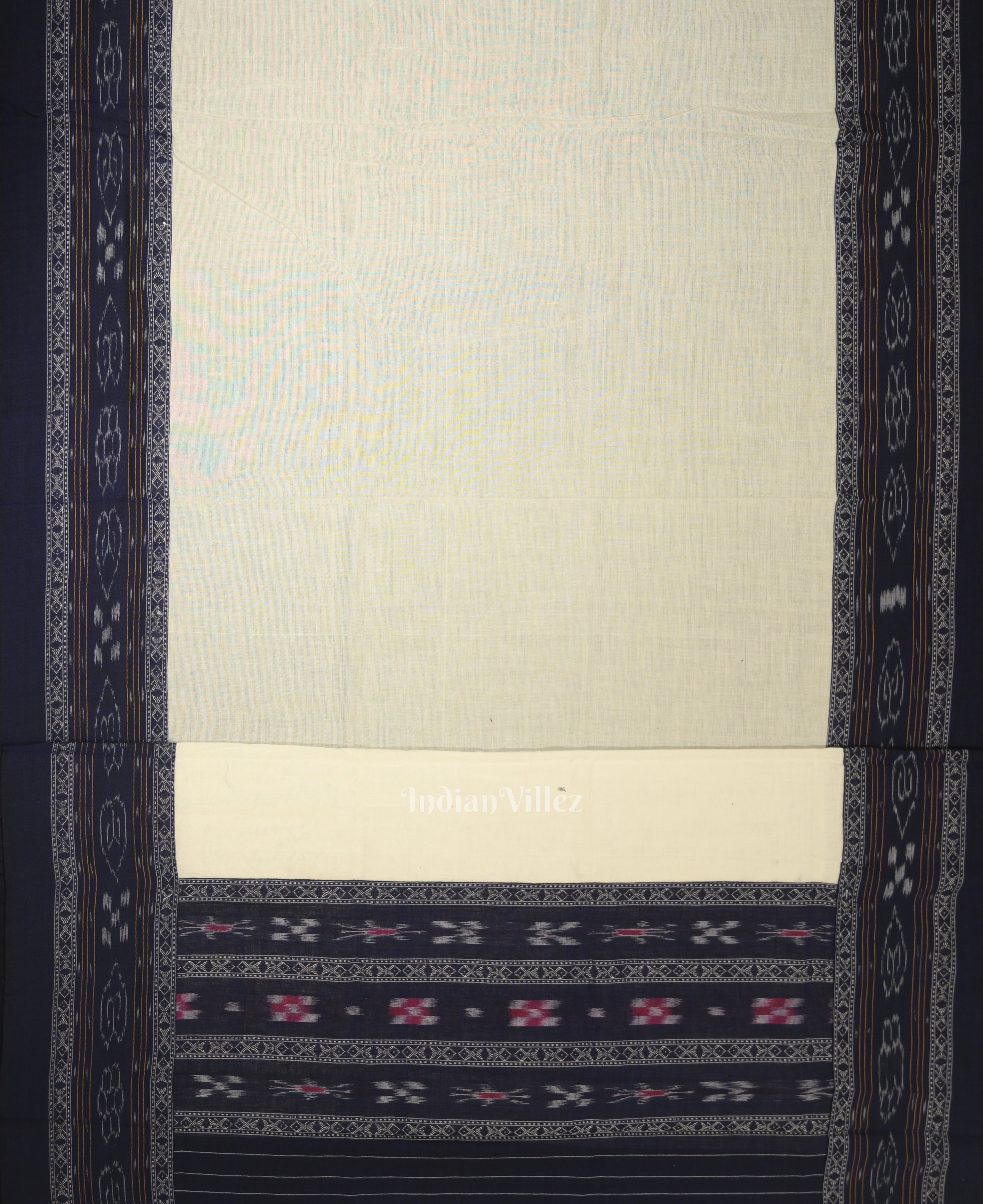 IndianVillèz Blue White Flower Buti Odisha Ikat Sambalpuri Dress Set & Dupatta - view 3