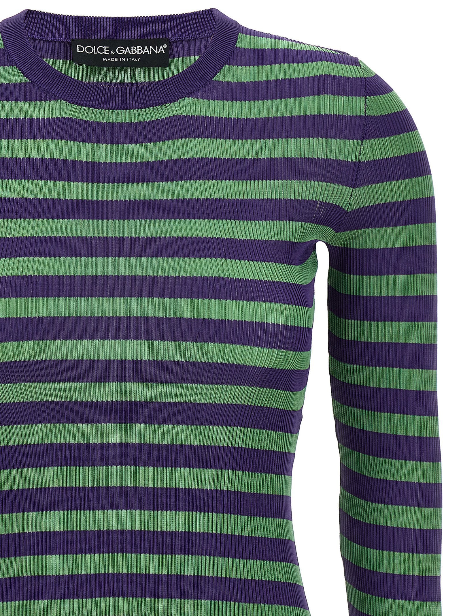 Dolce & Gabbana Striped Viscose Sweater – 100% viscose - view 3