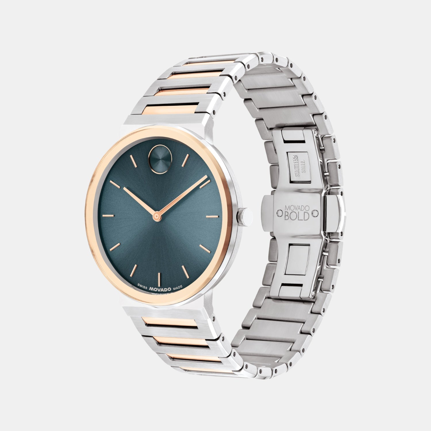 Movado Bold Men Quartz Teal Dial Analog Stainless Steel Watch 3601268 - view 2