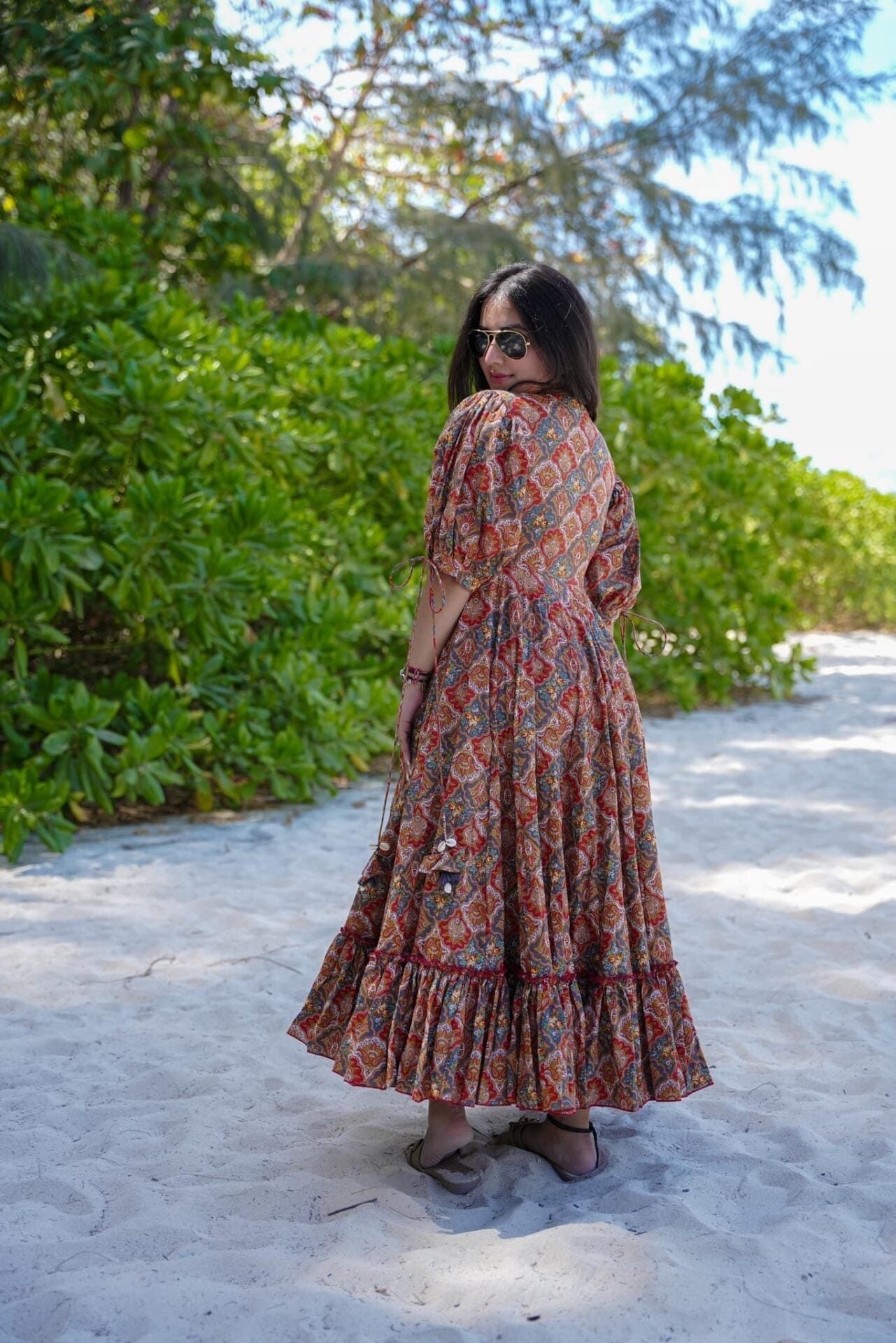 Idaho-o Floral Serenity Dream Cotton Dress - view 4