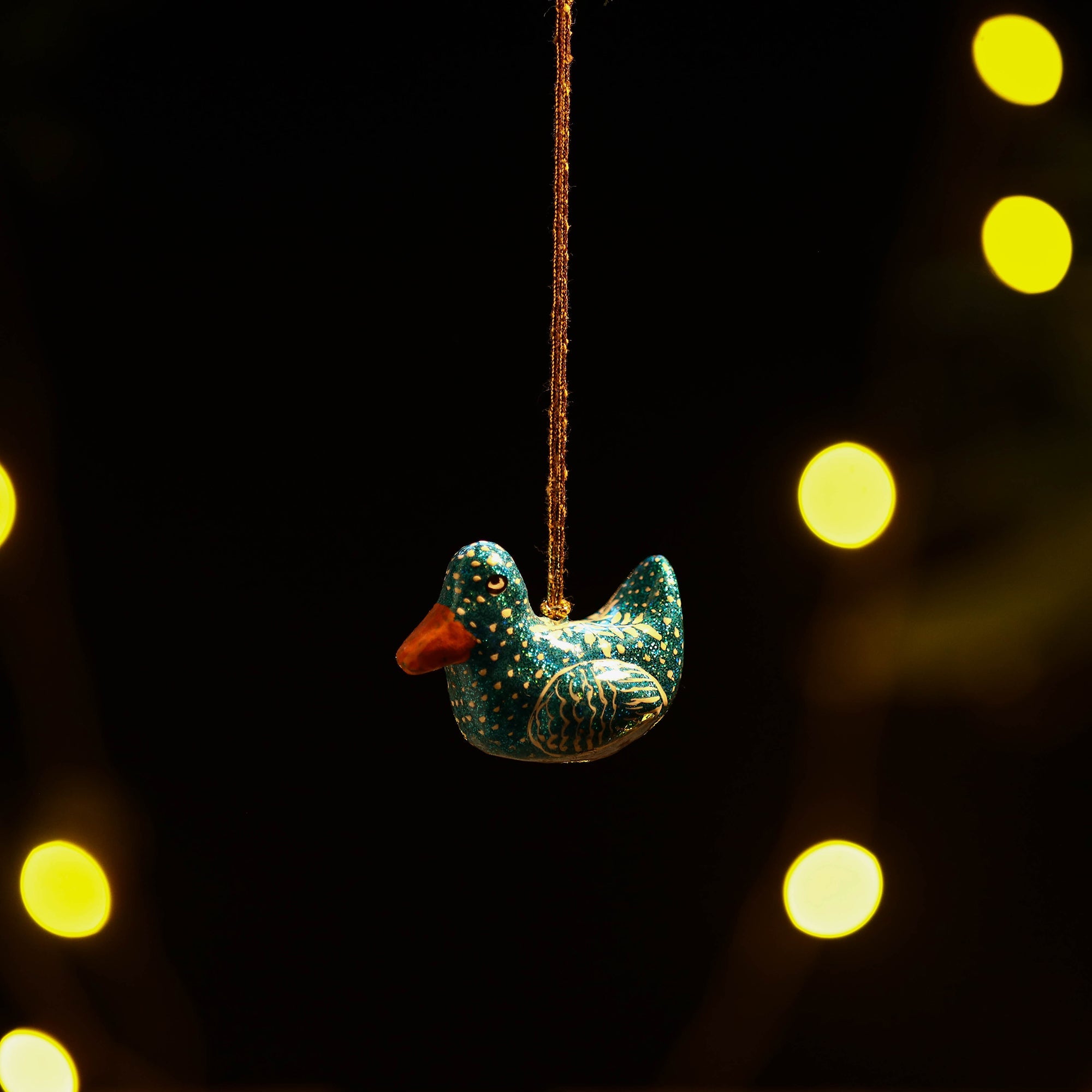 ZAHID HUSSAIN BHAT Bird - Kashmir Handpainted Christmas Decor Ornament 88