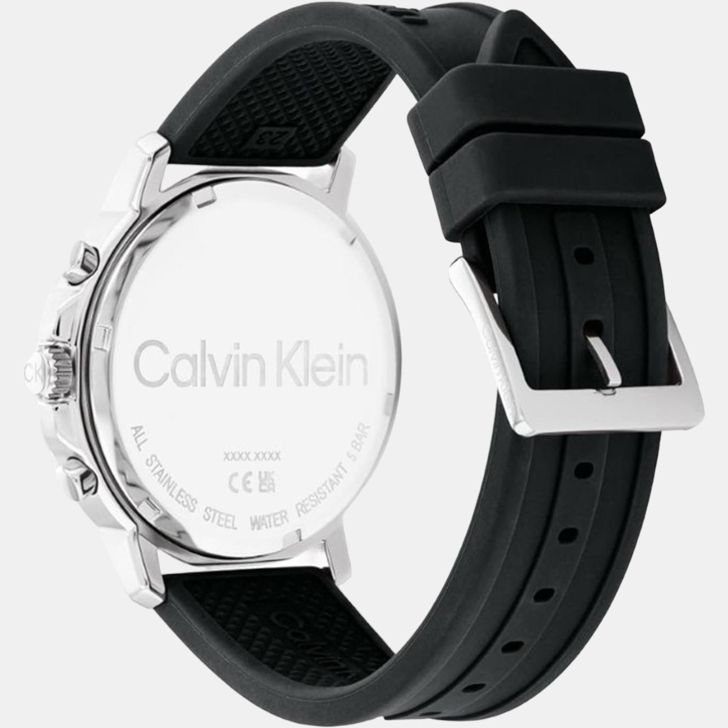 Calvin Klein Gauge Sport Men Quartz Blue Dial Chronograph Stainless Steel Watch 25200072 - view 2
