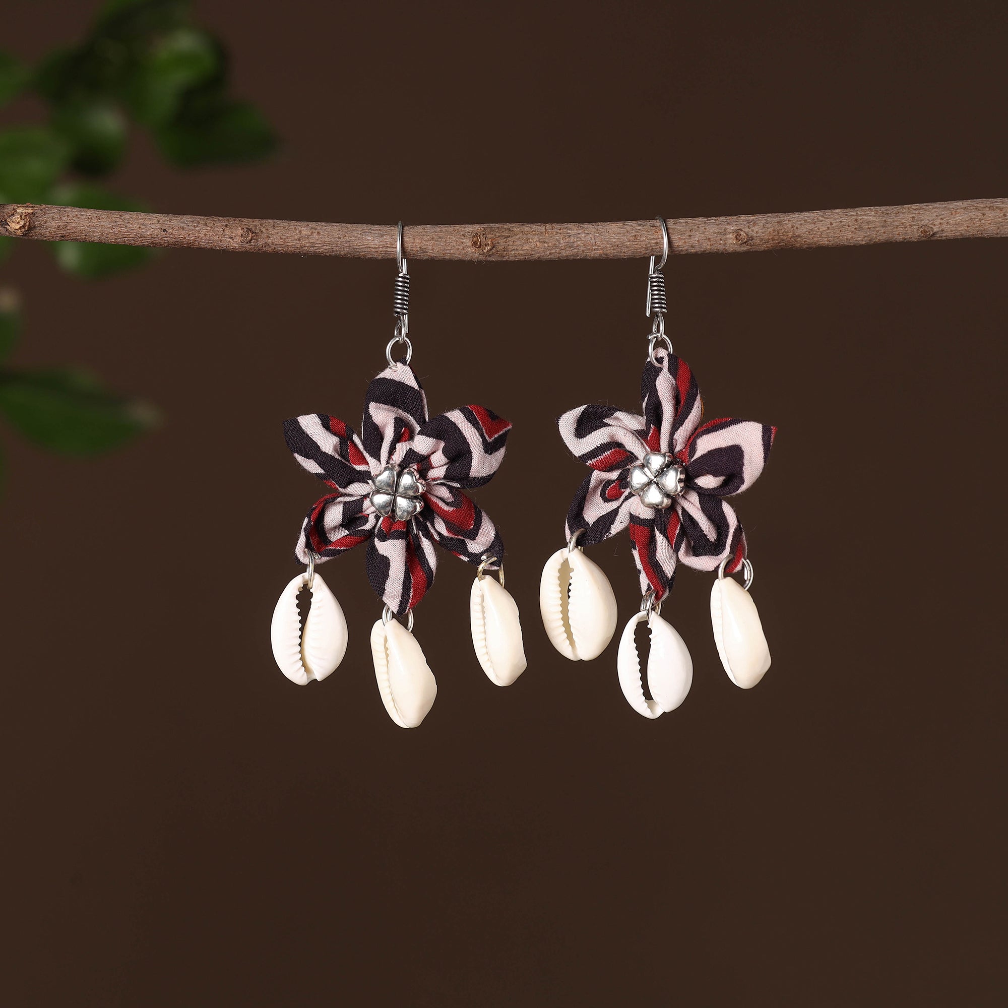JALPARI Deepti Fabart Phool Kali Shell Earrings