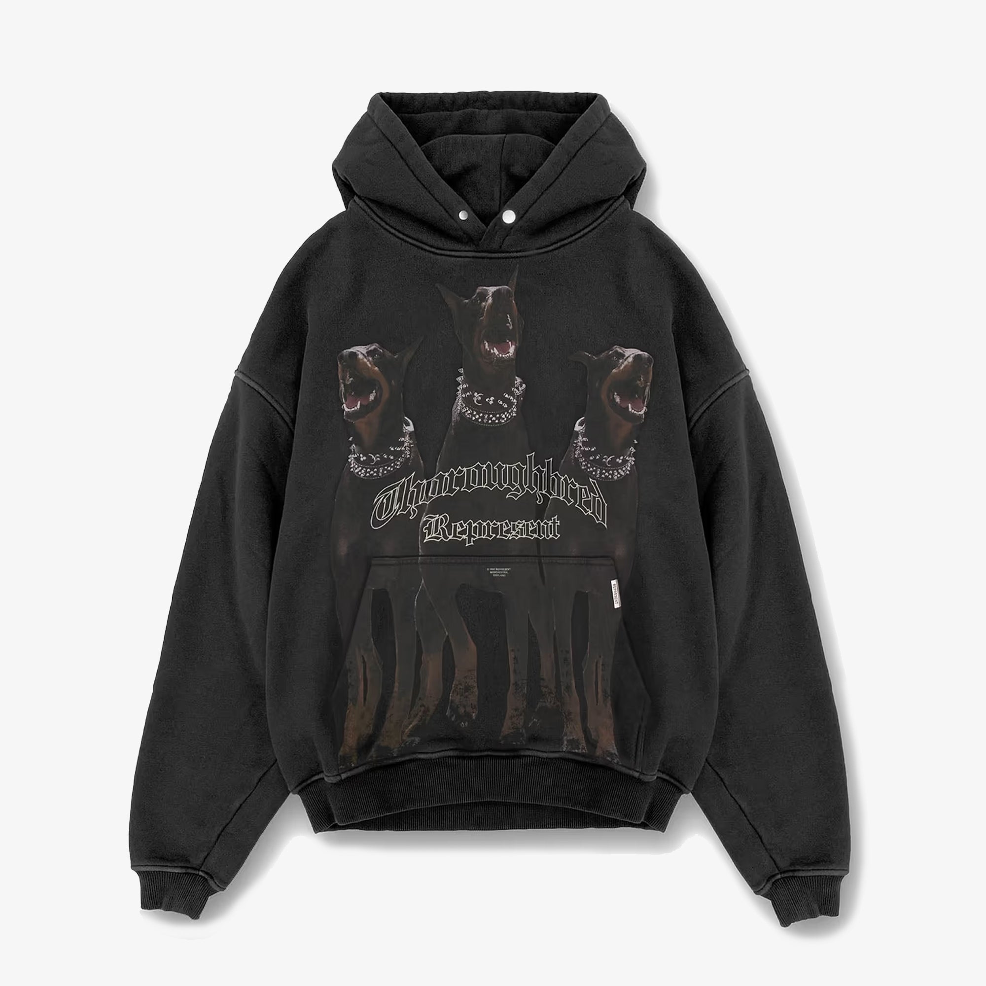 Represent | THOROUGHBRED HOODIE { VINTAGE/BLACK - view 4