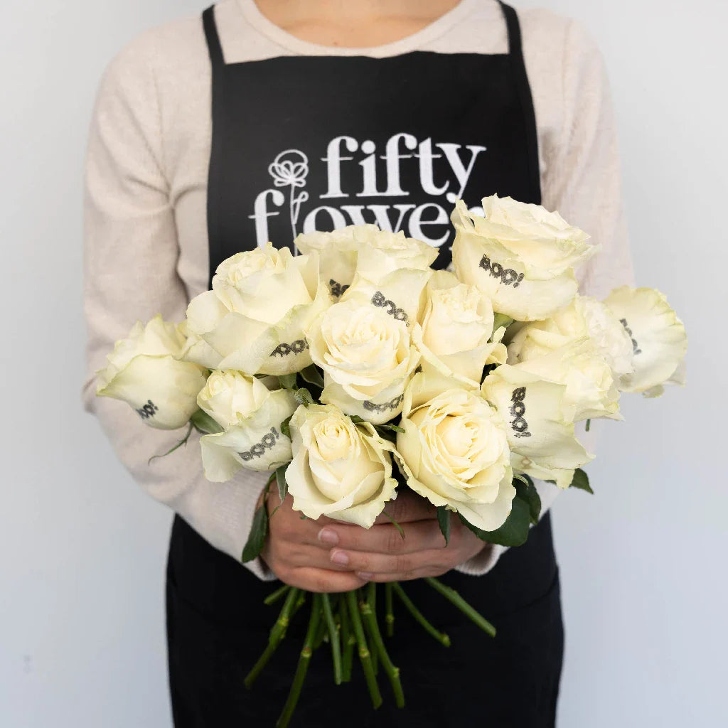 FiftyFlowers Glow in The Dark Halloween Boo! Rose