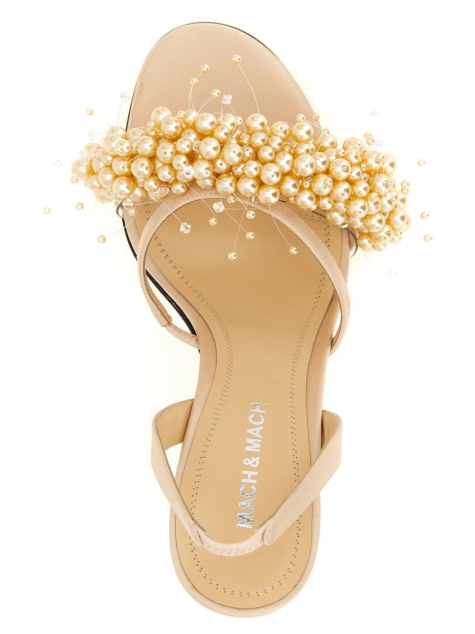 Mach & Mach Floating Pearl Sandals – 100% satin - view 4