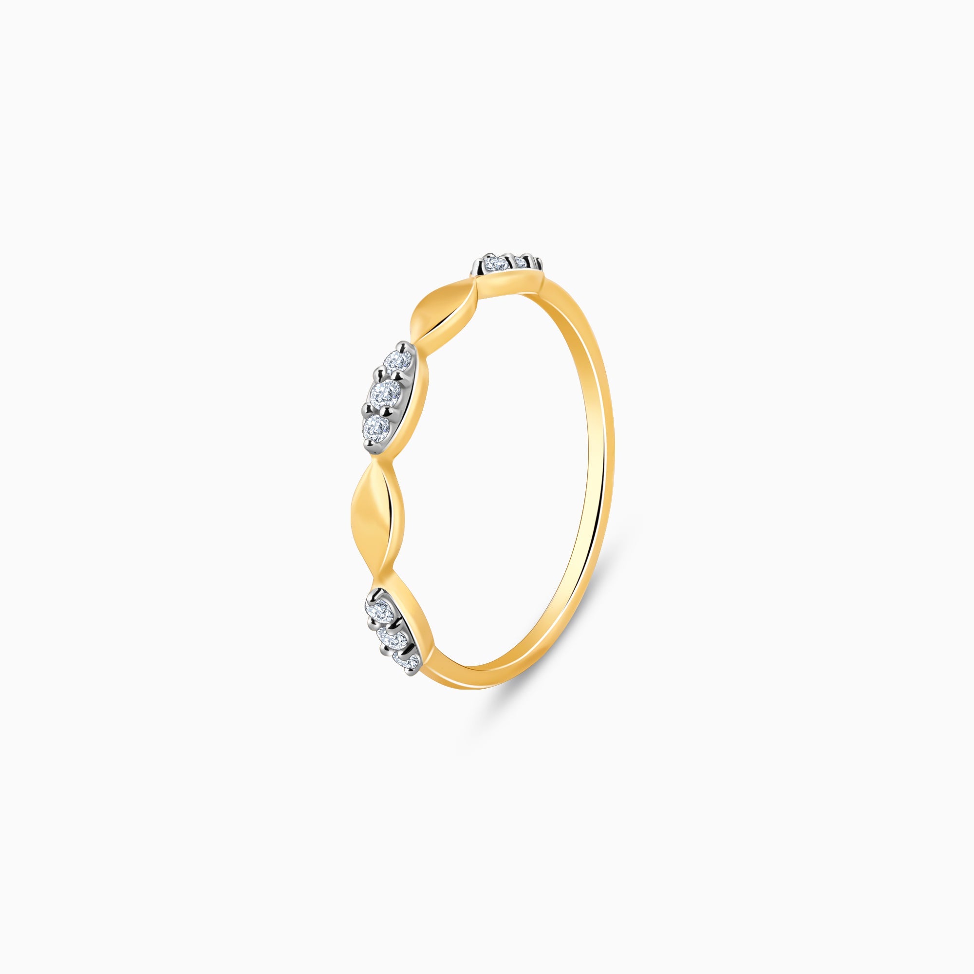 GIVA Jewellery Gold Folio Diamond Ring - view 4