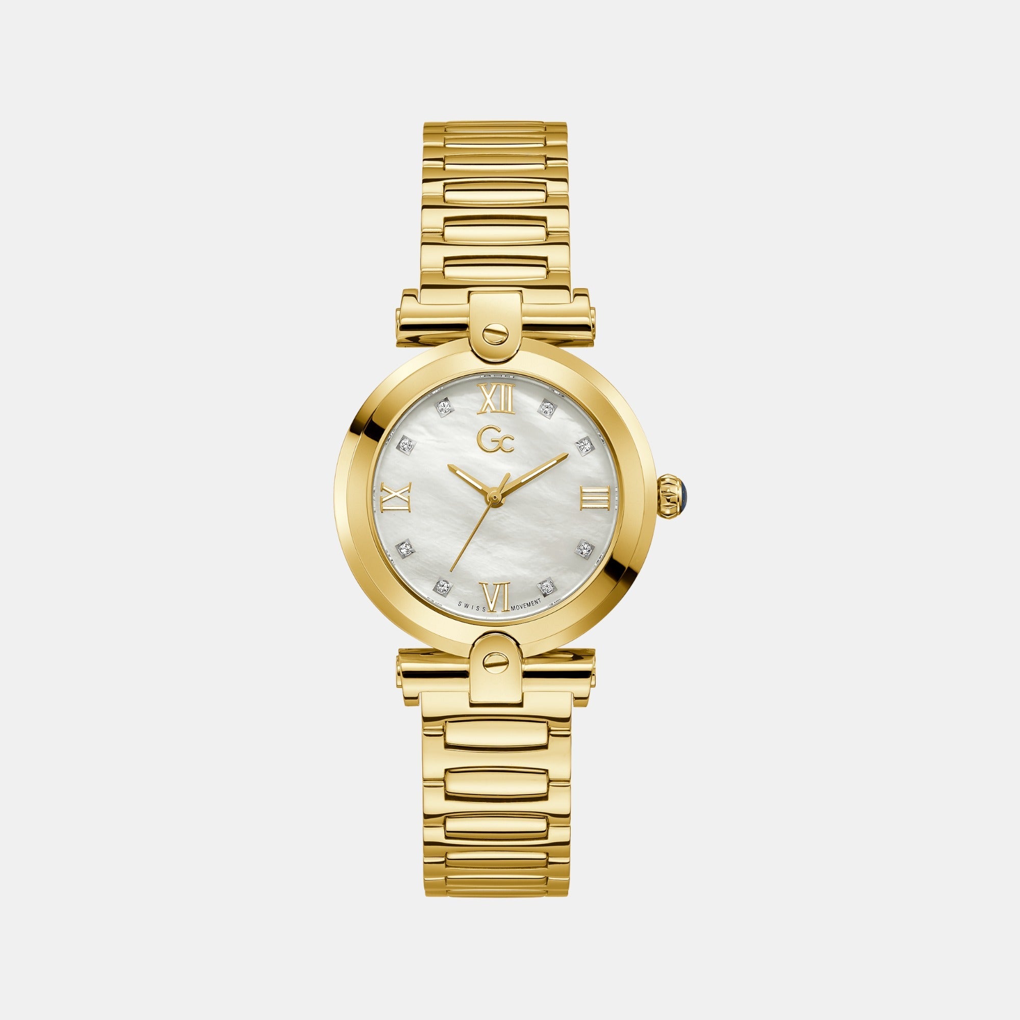 GC Fusion Women Quartz White Dial Analog Stainless Steel Watch Y96002L1MF