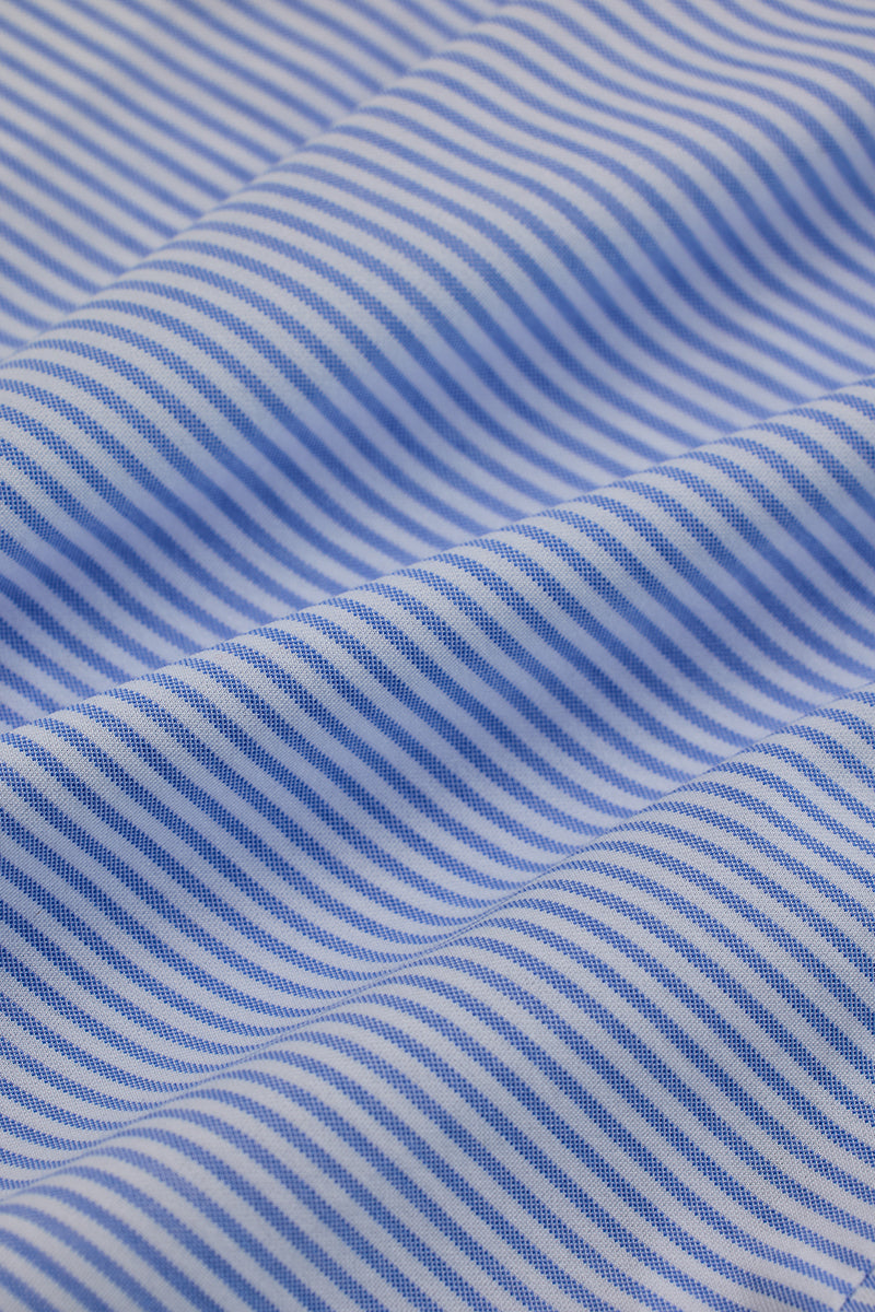 SNITCH Light Blue Stripes Stretch Shirt - view 9