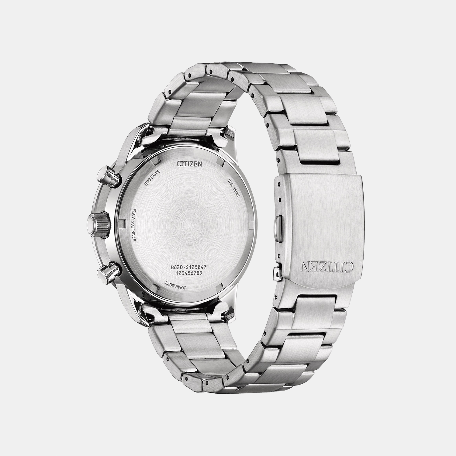 Citizen Eco-Drive Men Eco-Drive Light Blue Dial Chronograph Stainless Steel Watch CA4500-83M - view 3