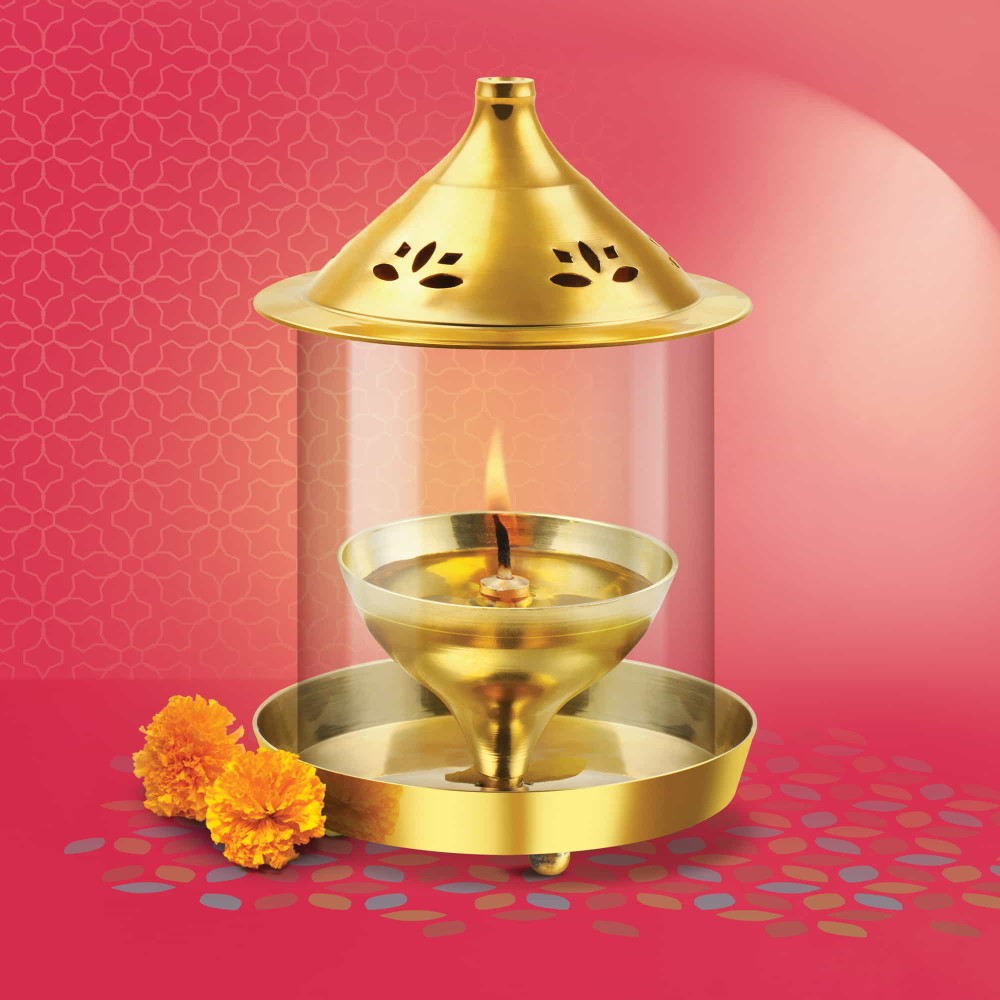 Shubham Diya (Treo by Milton) – Gold - view 2