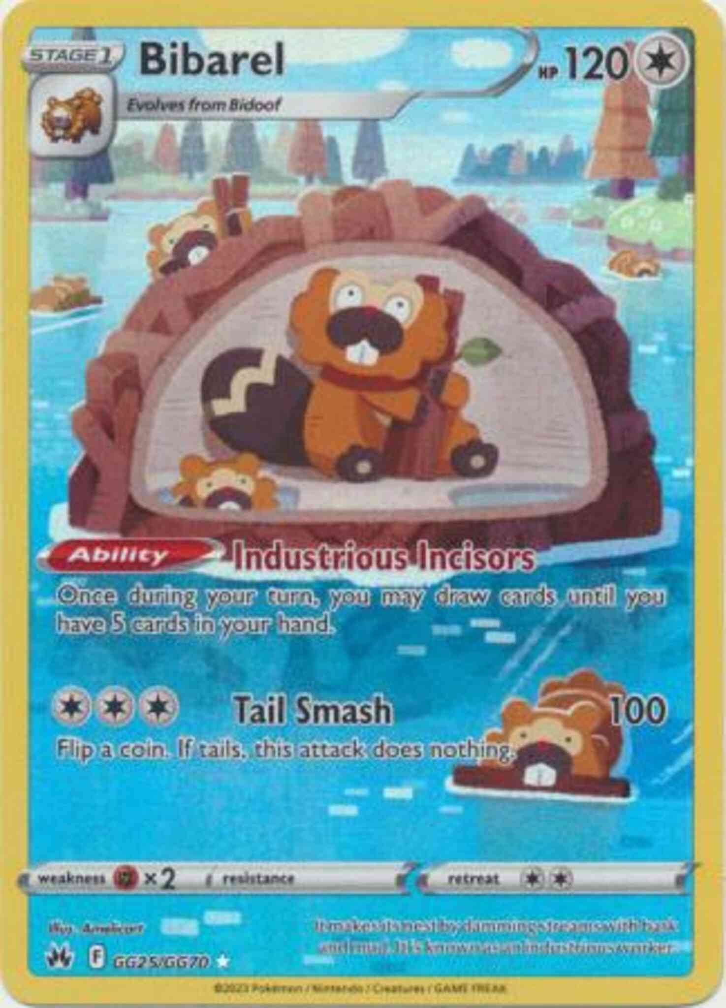 Rare holo swsh125gg-gg25 – Pokémon Bibarel - GG25/GG70 - Rare Holo [swsh125gg-GG25] [Ultra]