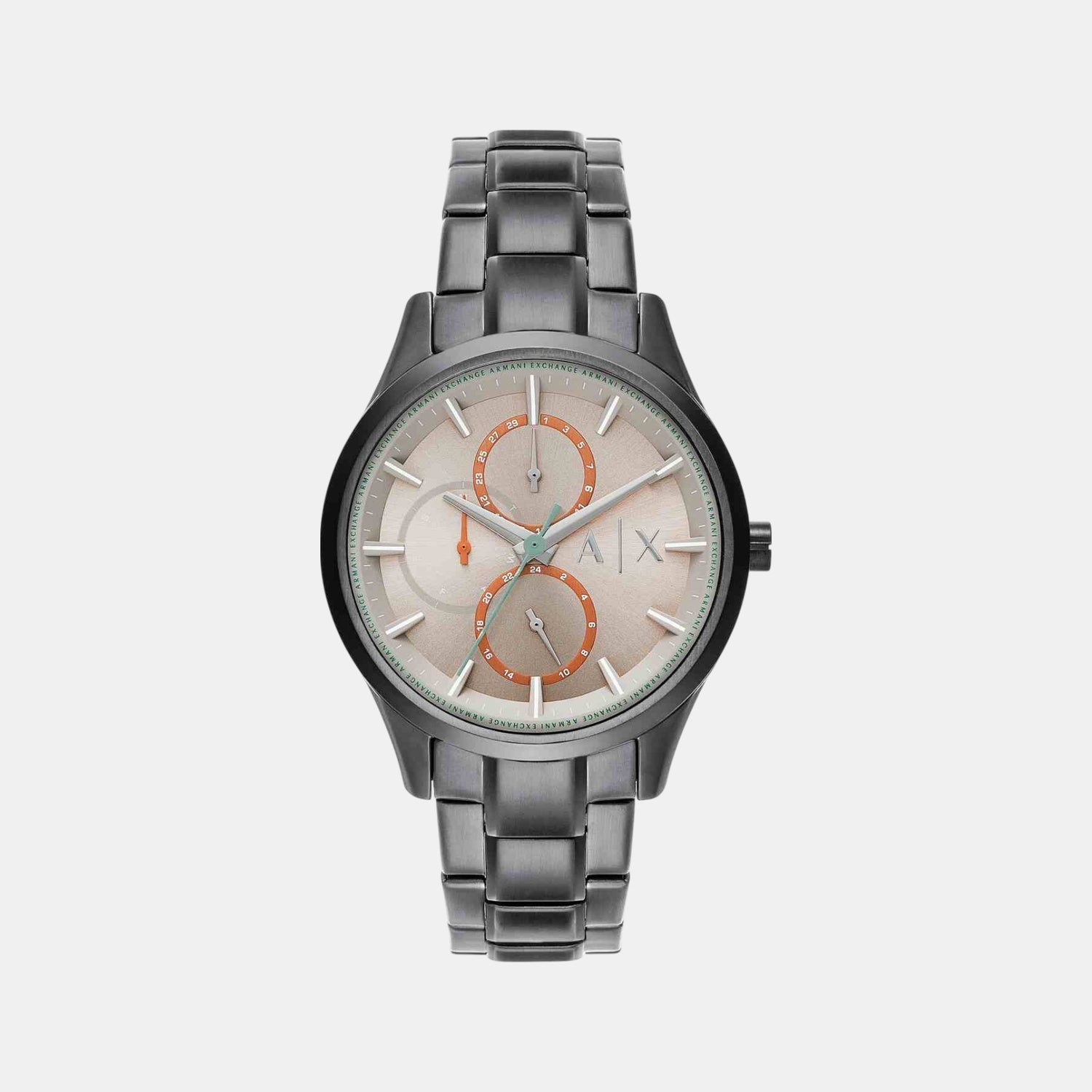 Armani Exchange Dante Men Quartz Brown Dial Multi-Function Stainless Steel Watch AX1880