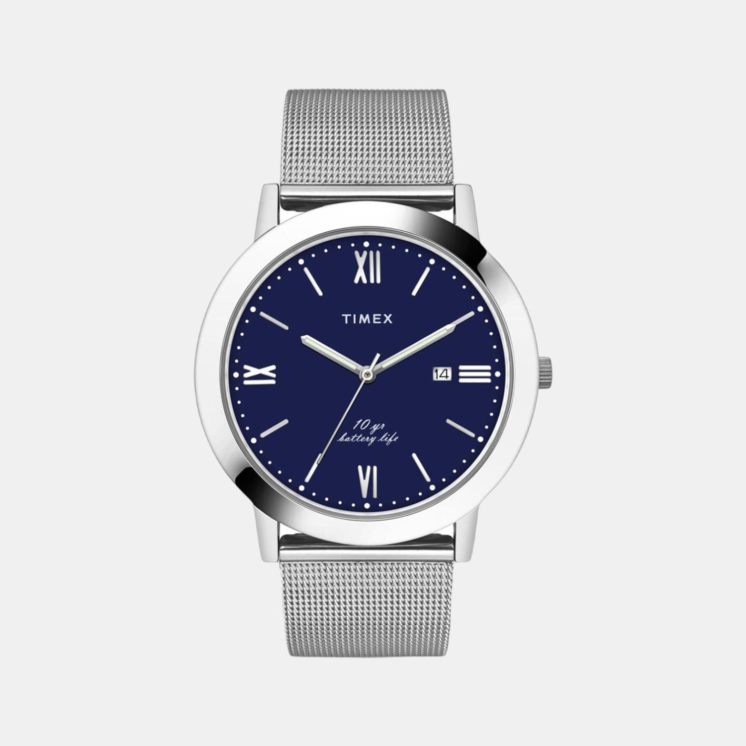Timex Empera Men Quartz Blue Dial Analog Stainless Steel Watch TWEG17808
