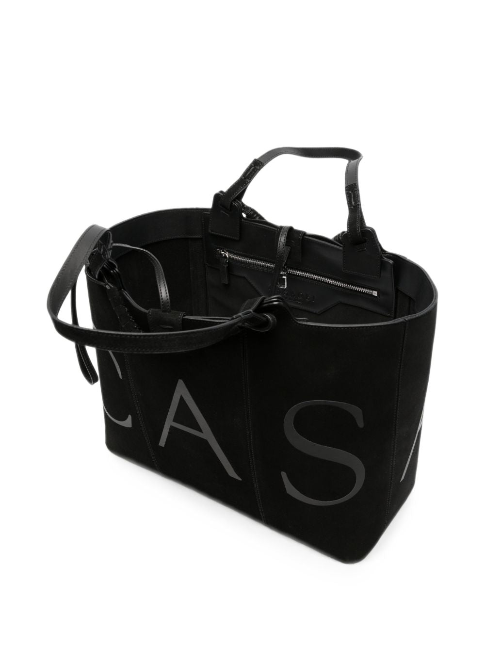 Casadei Suede Logo Tote Bag - view 3