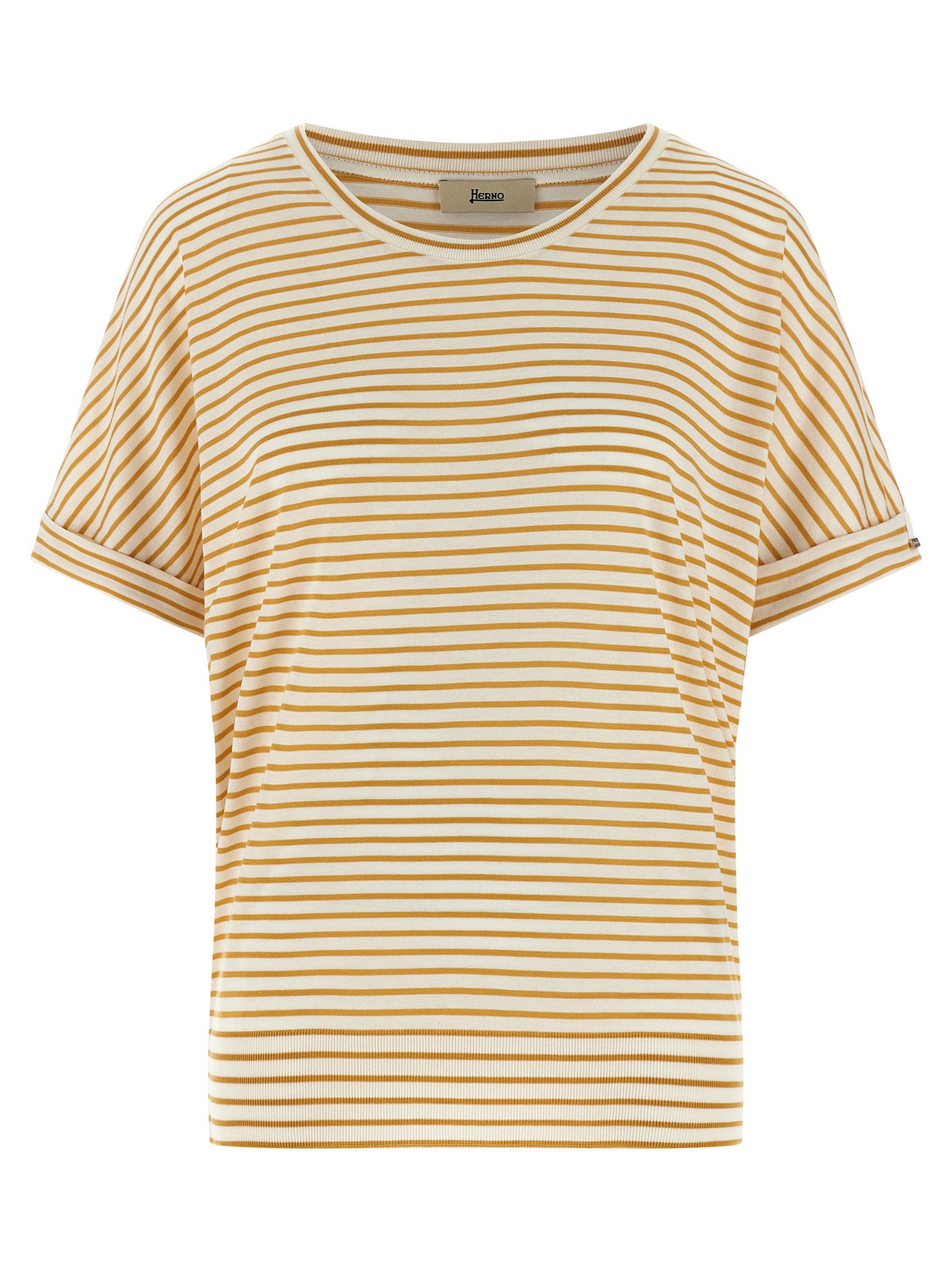 Herno Striped T-shirt – 67% lyocell 33% cotton