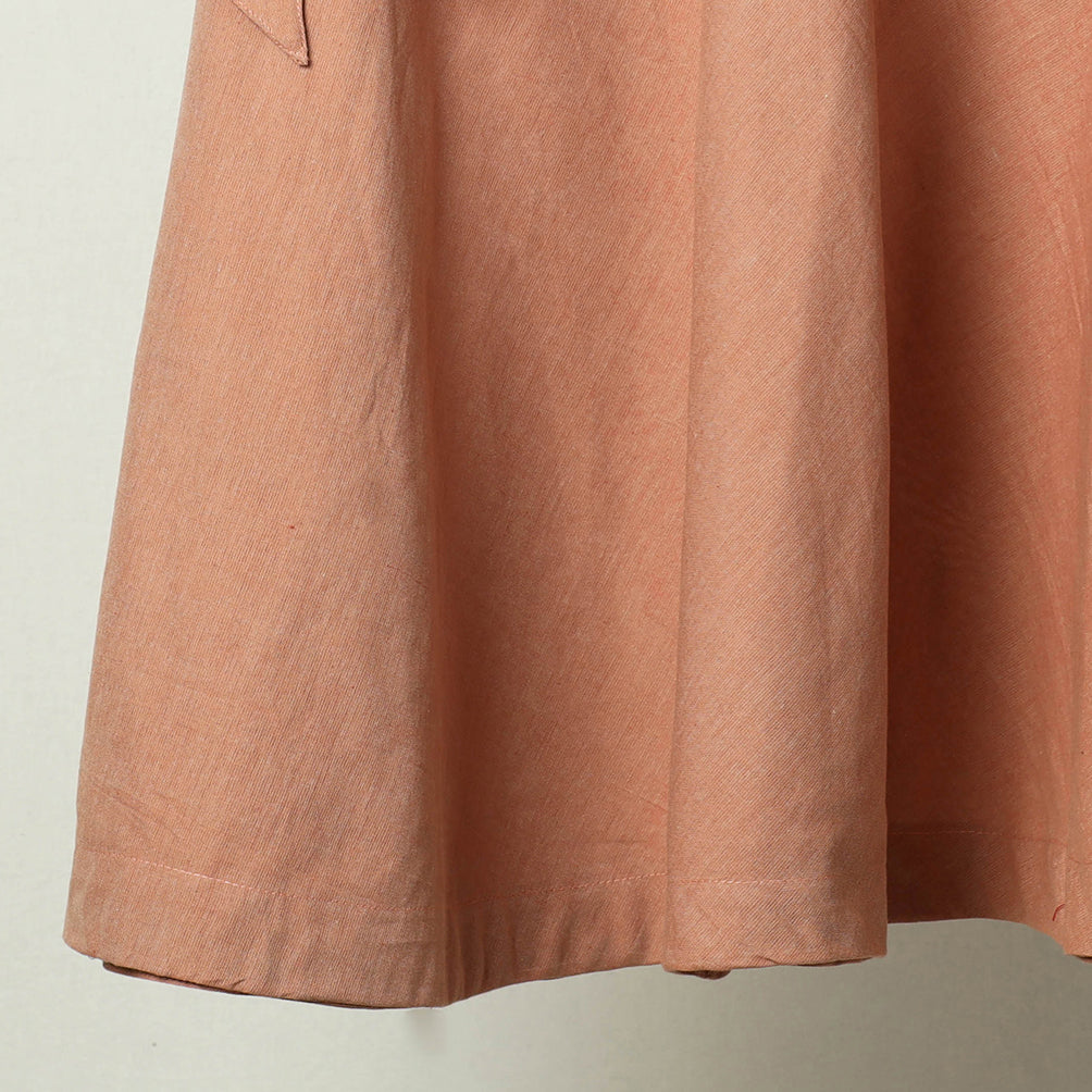 NOORI BAZAR Brown - Plain Handloom Jhiri Cotton Wrap Around Skirt - view 4