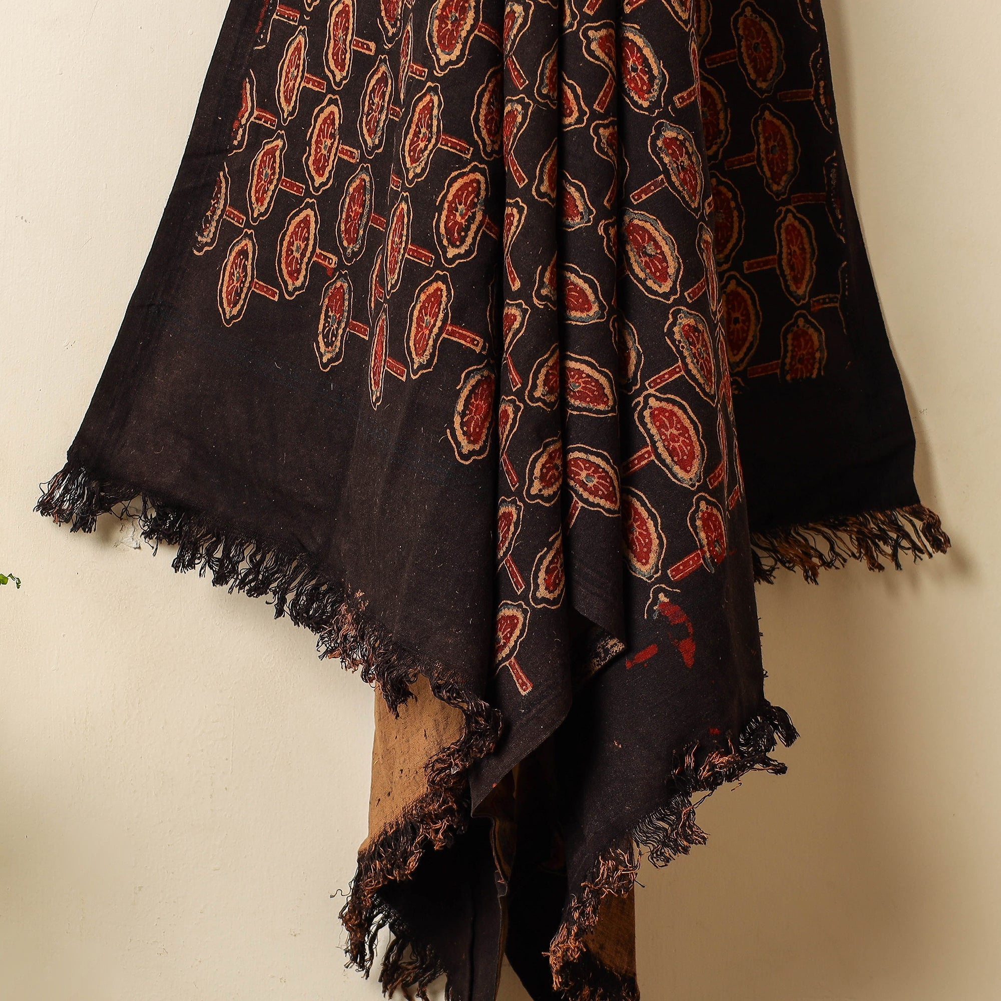 KACHCHH JI CHHAAP Black - Block Print Cotton Ajrakh Handloom Towel - view 2