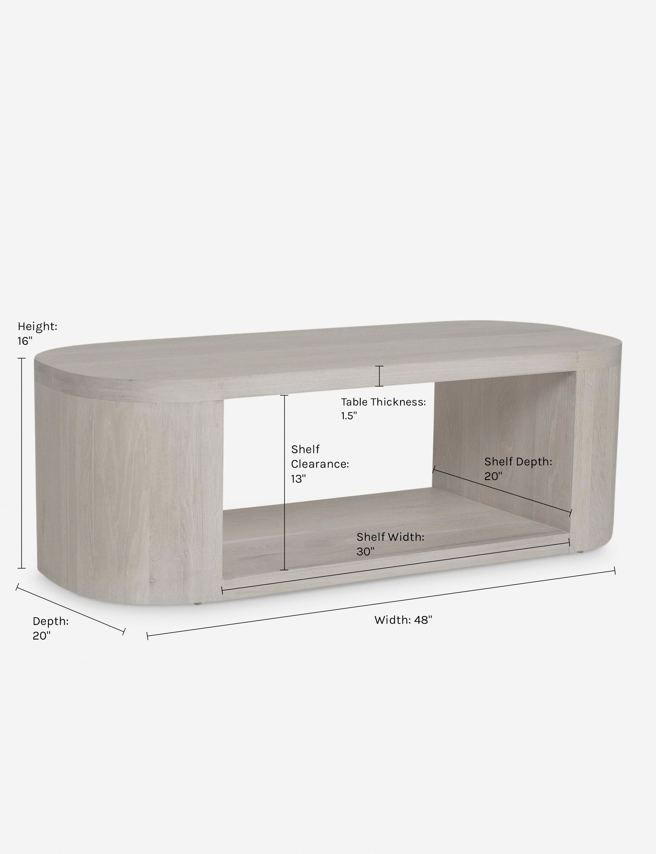 Lulu and Georgia Luna Oval Coffee Table - view 15