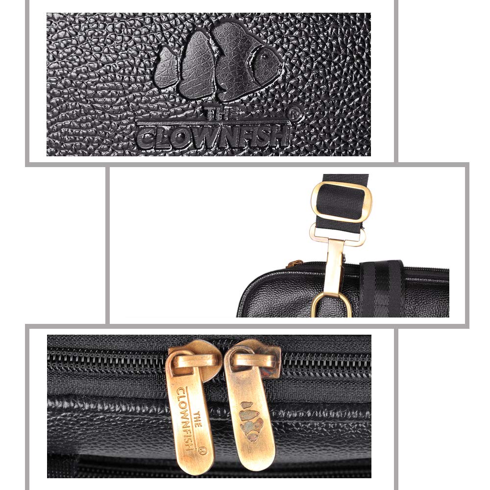 THE CLOWNFISH Vegan Leather 8.4 Liters Briefcase |Slim Expendable Bag| |Mac Air| Up to 14 inch laptop size|Laptop Bag|Macbook|Pro Macbook Air|Slim Bag - view 7