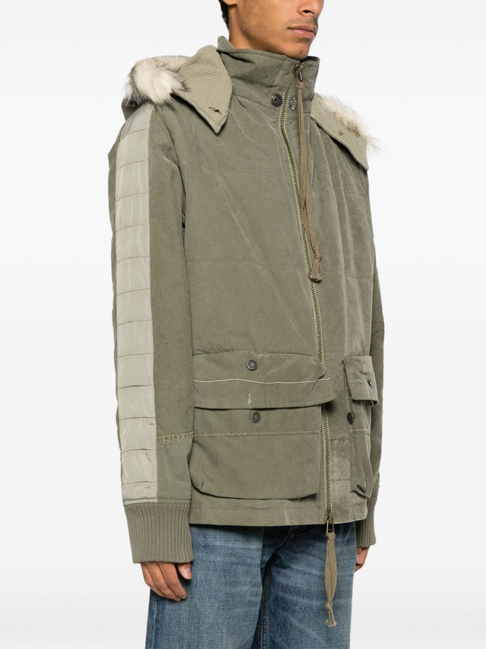Greg Lauren Conscious Criteria page Army down jacket - view 3