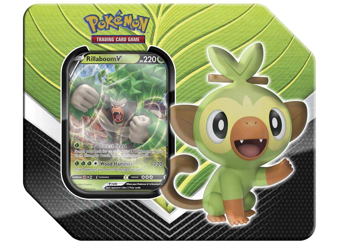 Pokémon 2020 Pokemon TCG Galar Partners Tin Rillaboom V