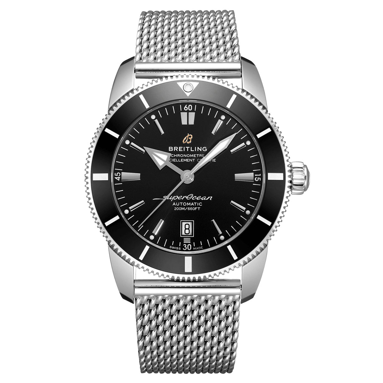 Breitling Superocean Heritage B20 Automatic 46 Black Stainless Steel Black Dial Men 46mm